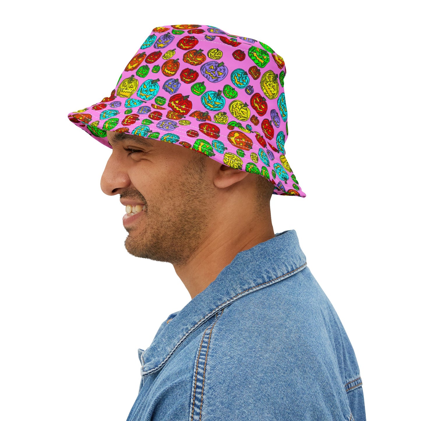 Vibrant Pumpkin Bucket Hat for Fun Fall Days, Halloween Headwear, Trendy Summer Accessory, Festival Hat, Outdoor Adventures