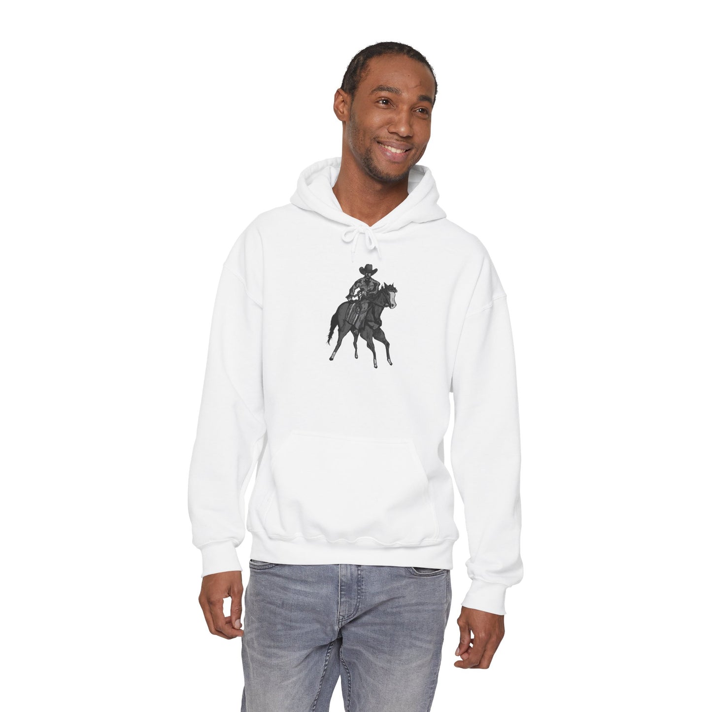 Horseback Rider Silhouette Hoodie – Western Equestrian Graphic Sweatshirt