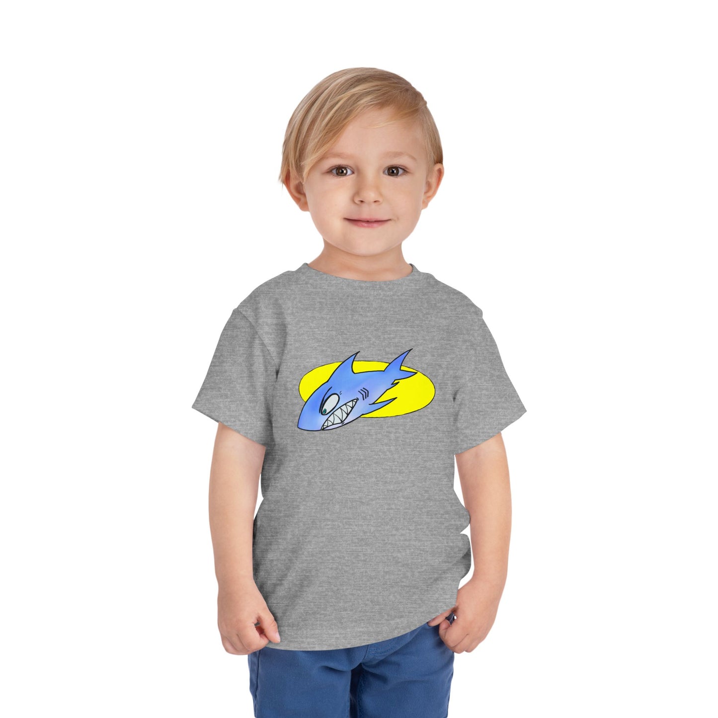Toddler Shark Tee — Cute Blue Shark Graphic Kids Shirt
