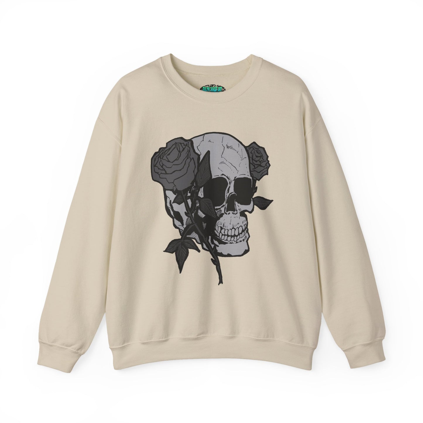 Skull and Roses Crewneck Sweatshirt - Unisex Heavy Blend™