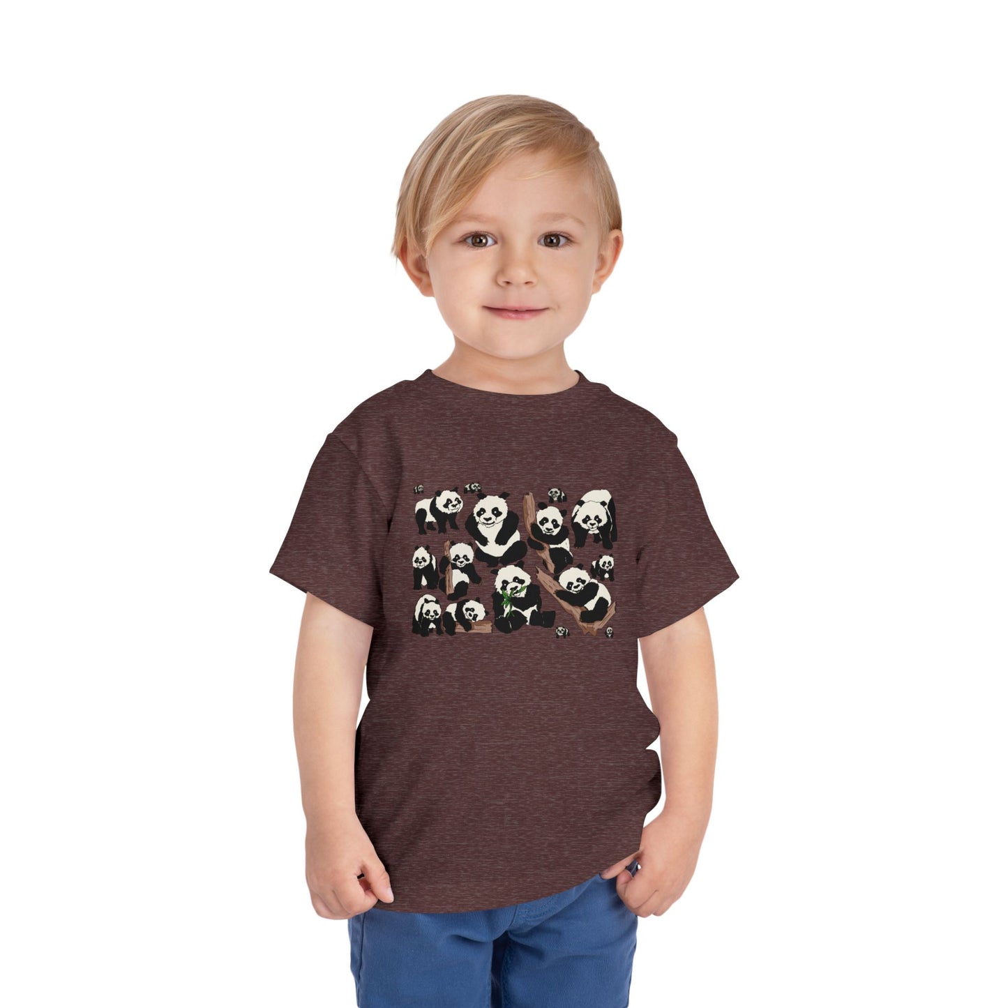 Panda Faces Toddler Tee — Cute Cartoon Panda Print