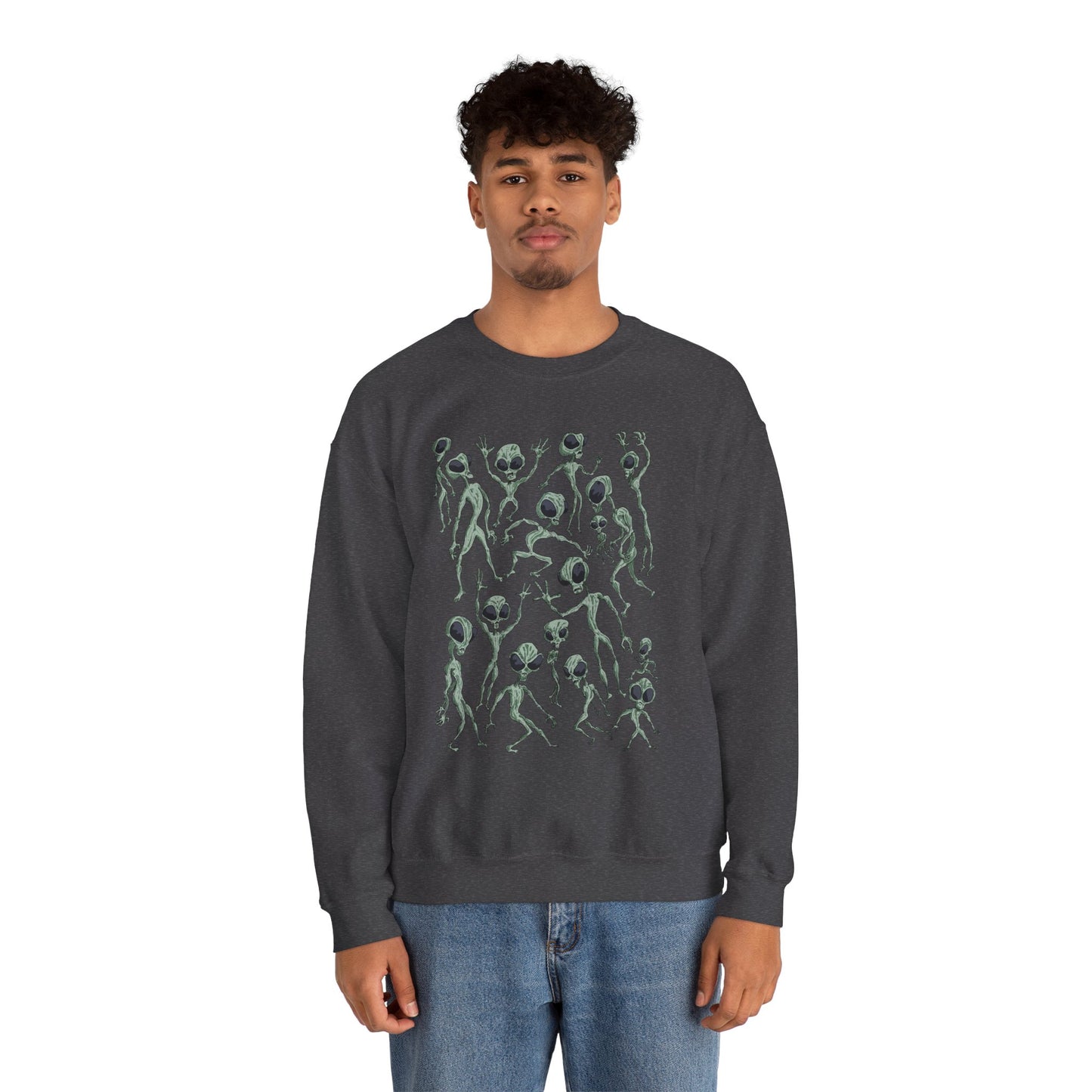 Alien Dance Party Crewneck Sweatshirt – Unisex Heavy Blend