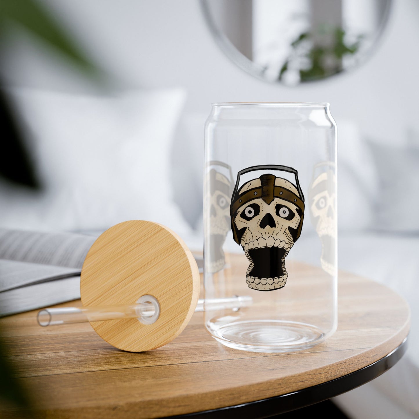 Sipper Glass Skull Art Gothic Horror Design