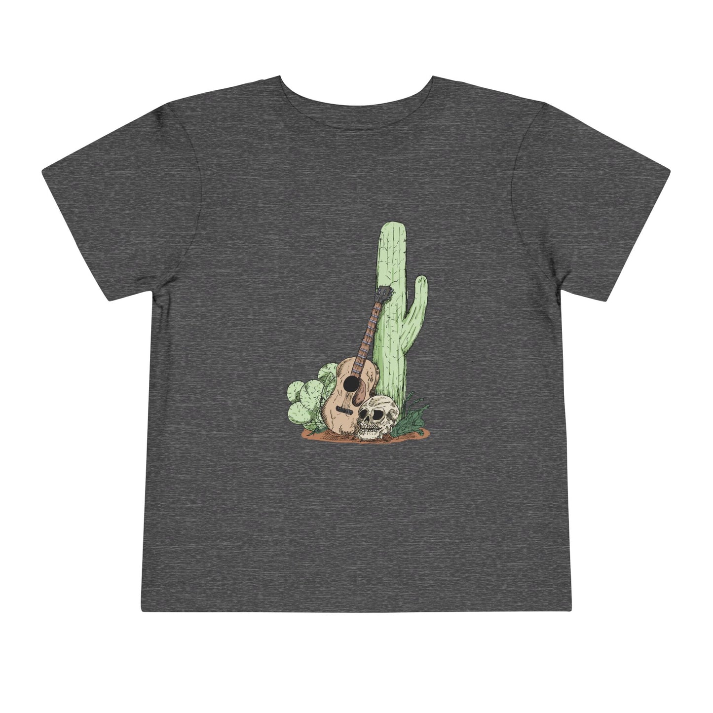 Toddler Tee — Desert Cactus with Guitar Graphic