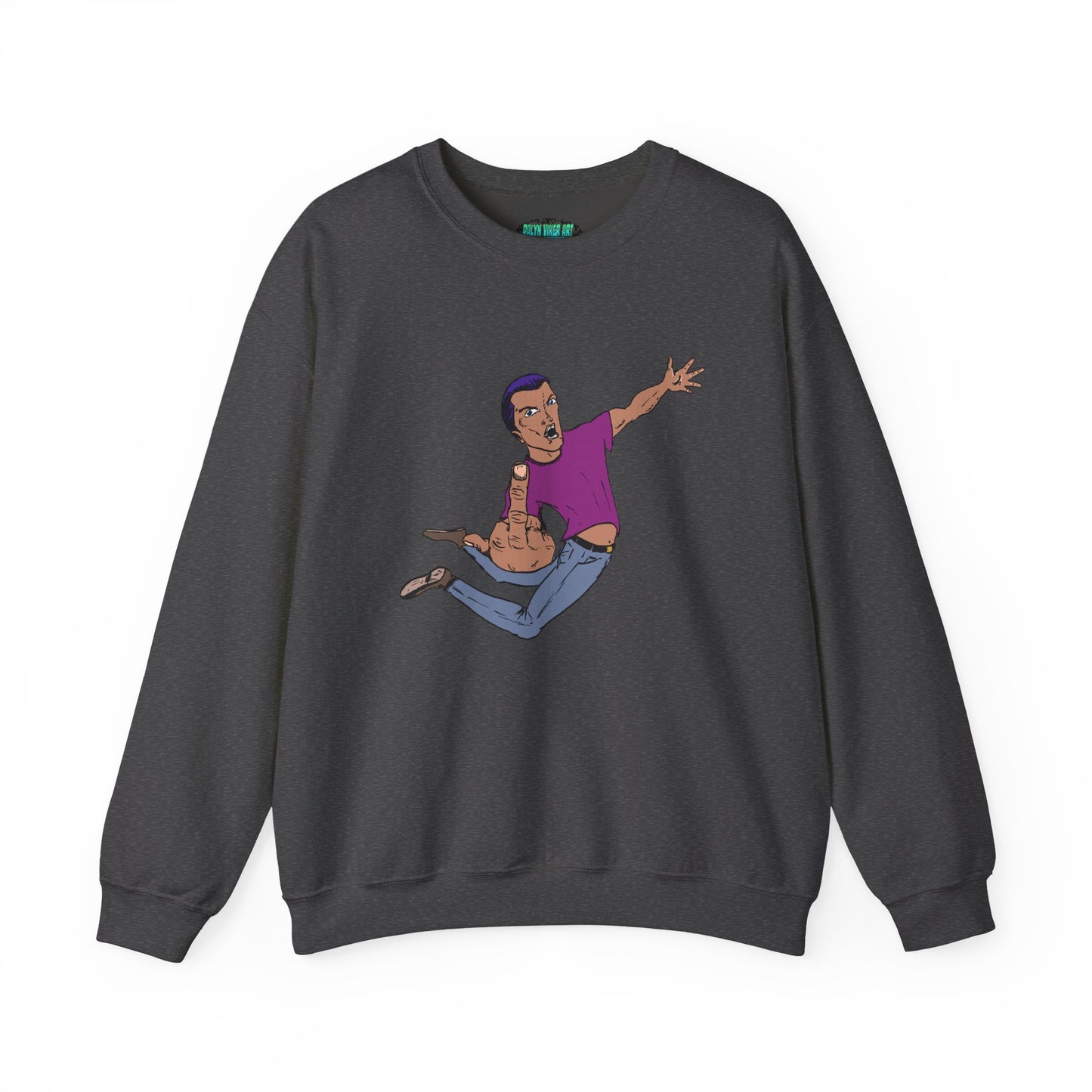 Flying Eff Dynamic Cartoon Character Crewneck Sweatshirt