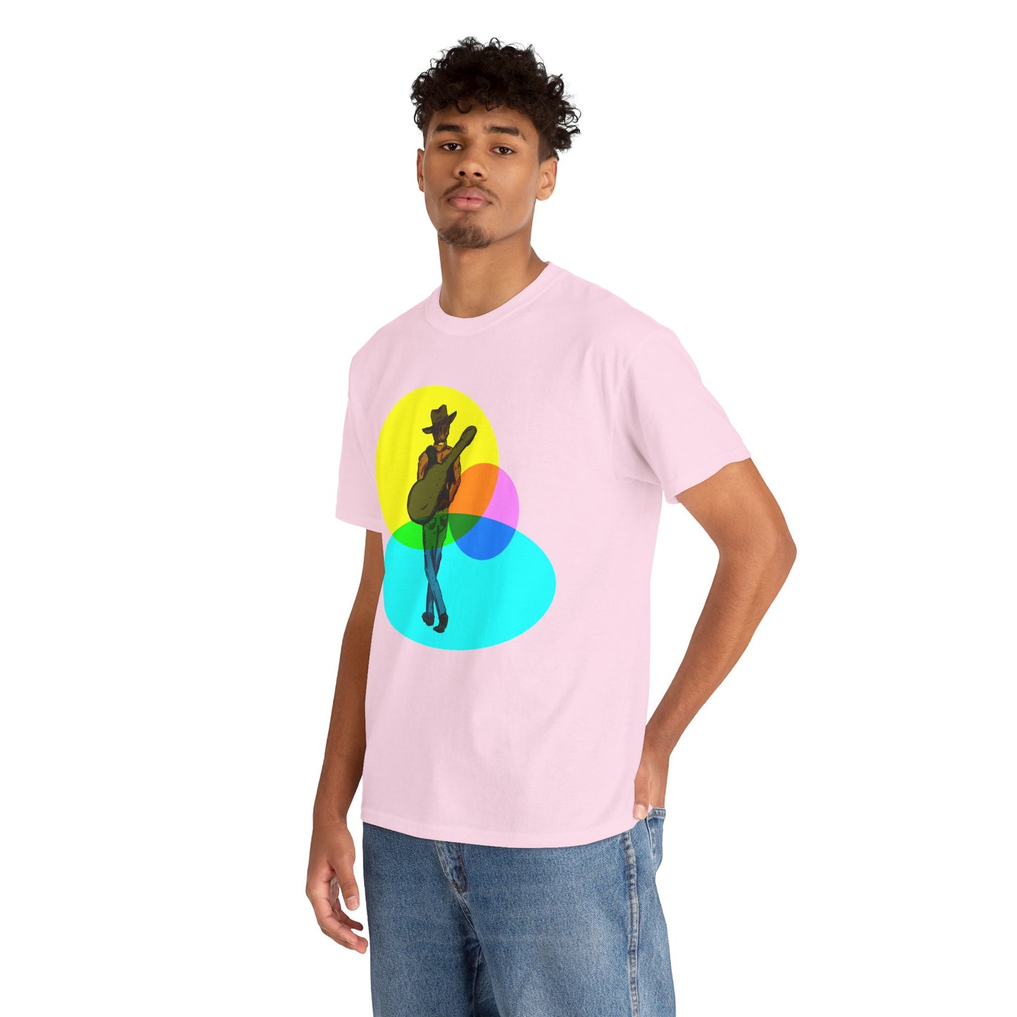 Cowboy Guitar Tee — Colorful Music T‑Shirt