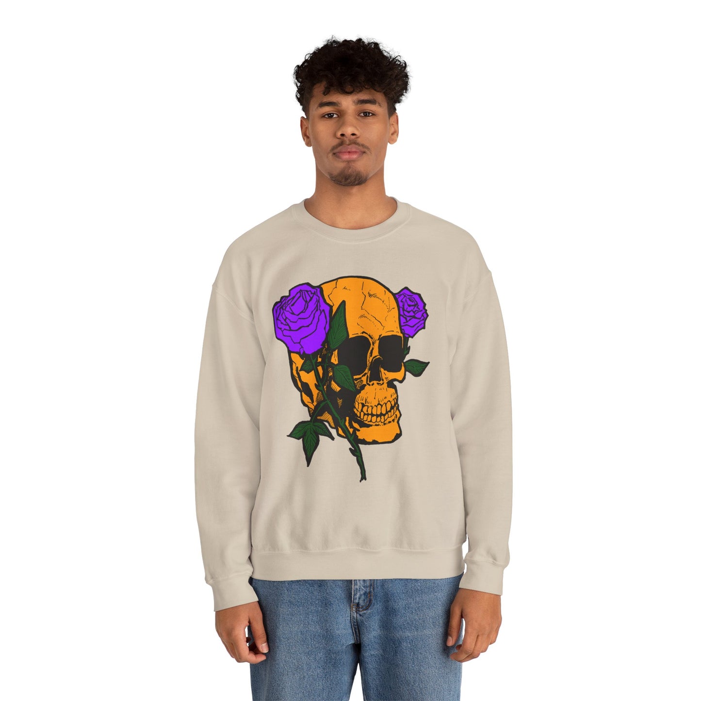 Skull & Roses Sweatshirt - Unisex Heavy Blend™ Crewneck