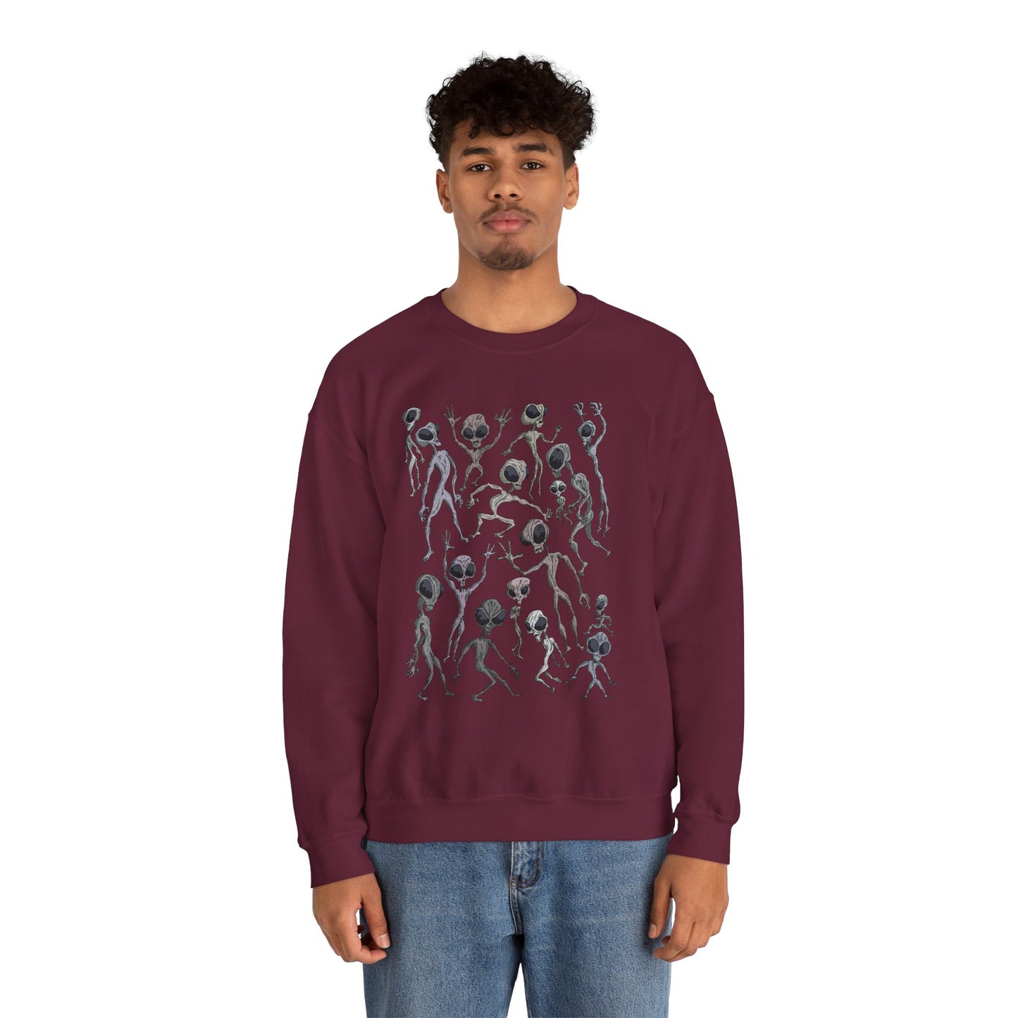 Alien Dance Party Crewneck Sweatshirt - Unisex Heavy Blend™