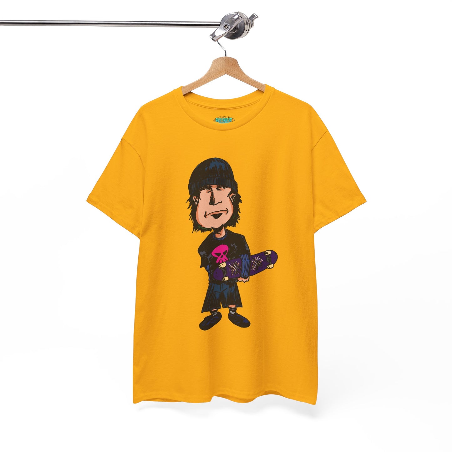 Rude Skater Dude - Skate Punk - Skater Kid Cartoon T‑Shirt — Cute Skateboarder Graphic Tee