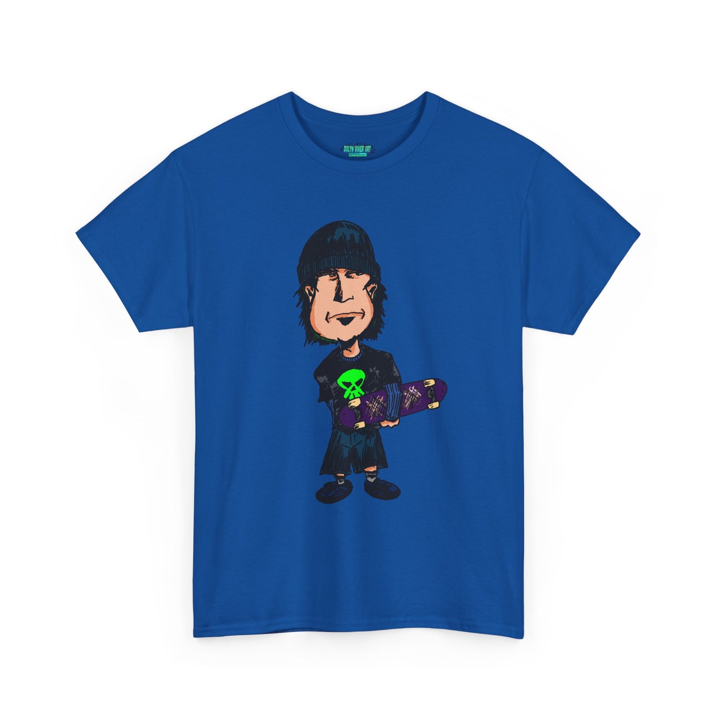 Rude Skater Dude - Skate Punk Cartoon Tee – Boy with Skateboard Graphic Shirt
