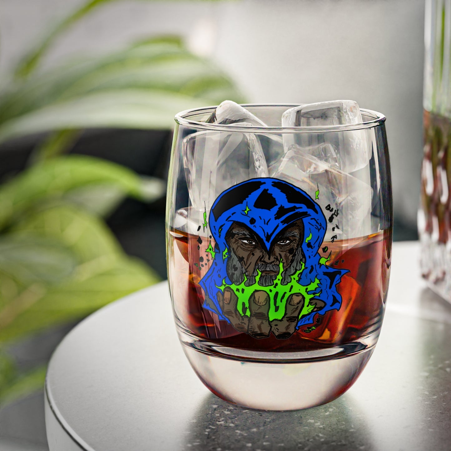 Whiskey Glass - Cosmic Wizard Sorcery Fire Colorful Mystical Space Mystic Dalyn Viker Art