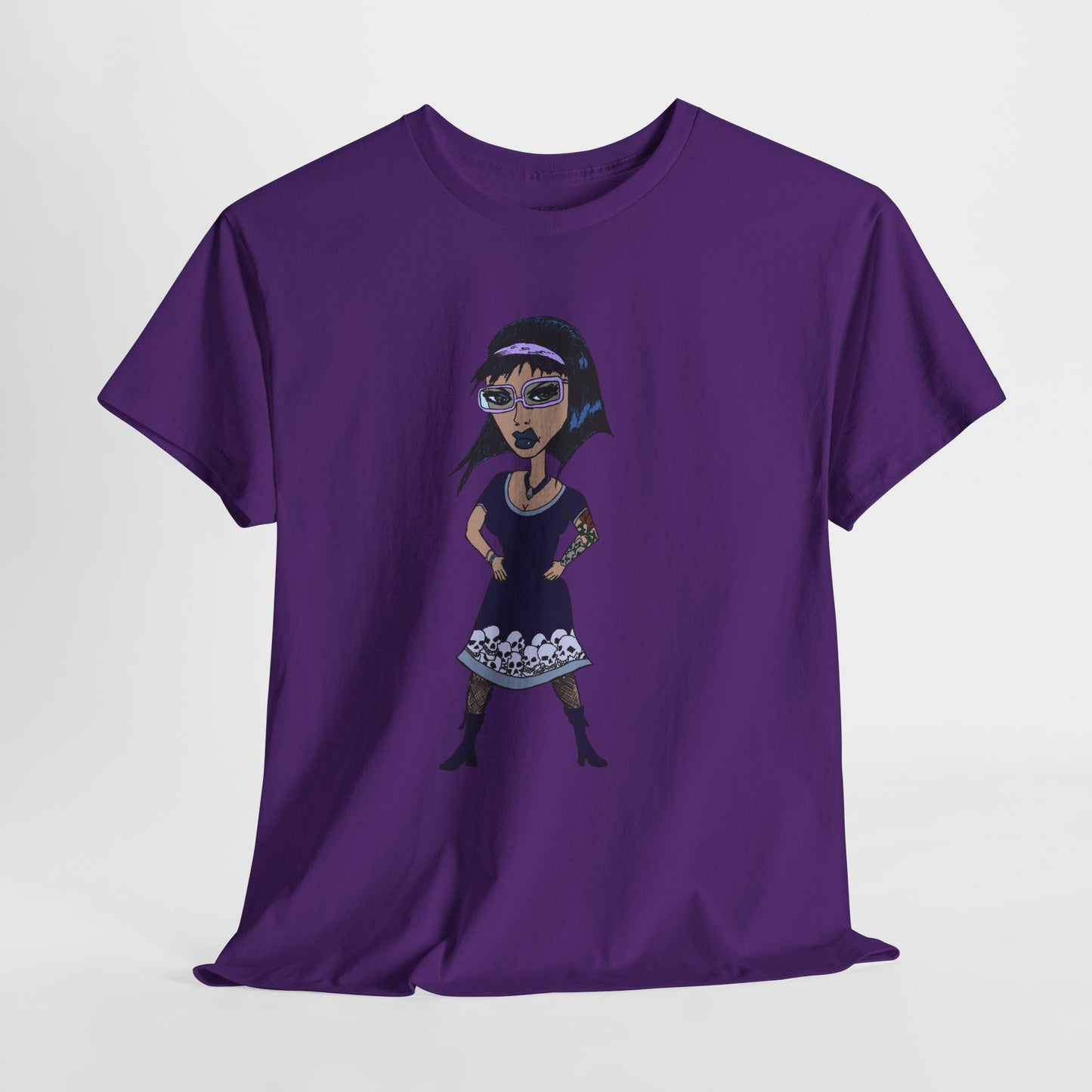 Gothic Doll T-Shirt — Retro Vampire Girl Graphic Tee