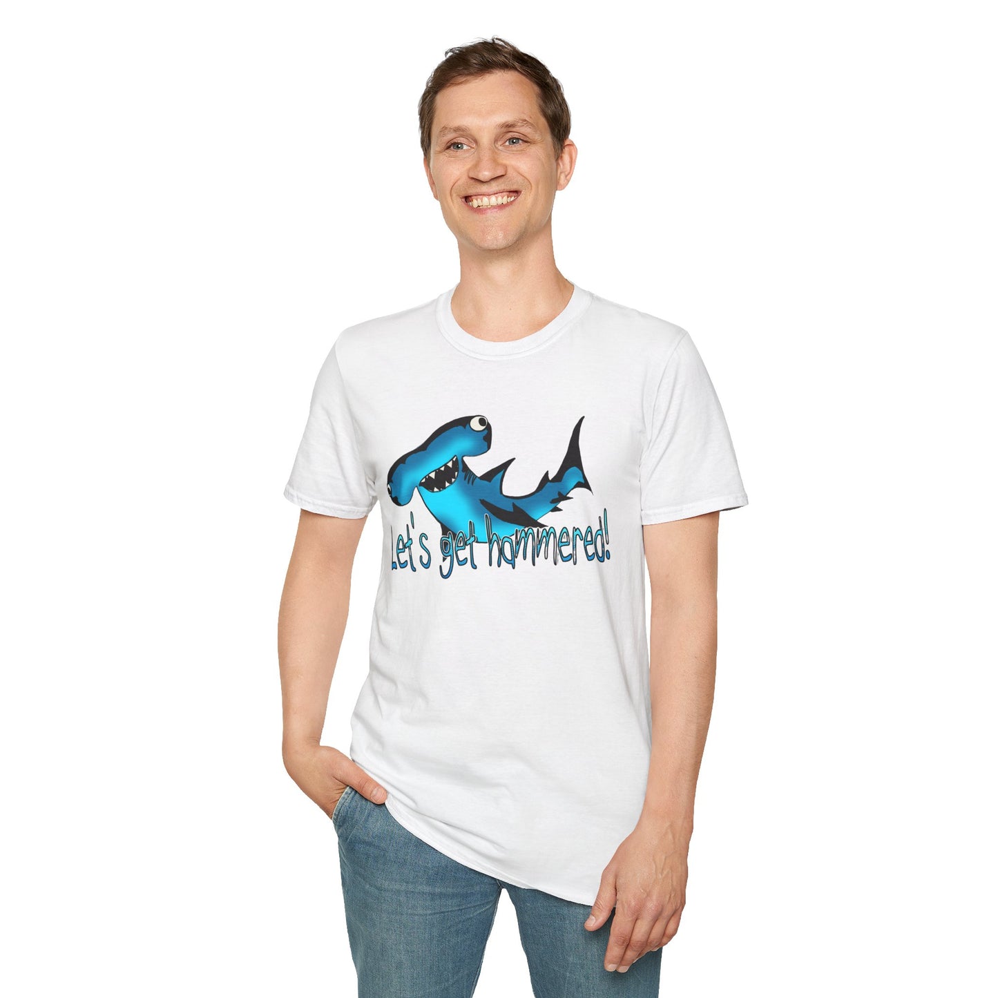 Hammered Shark Unisex T-Shirt – Let's Get Crunk Drinking Shirt
