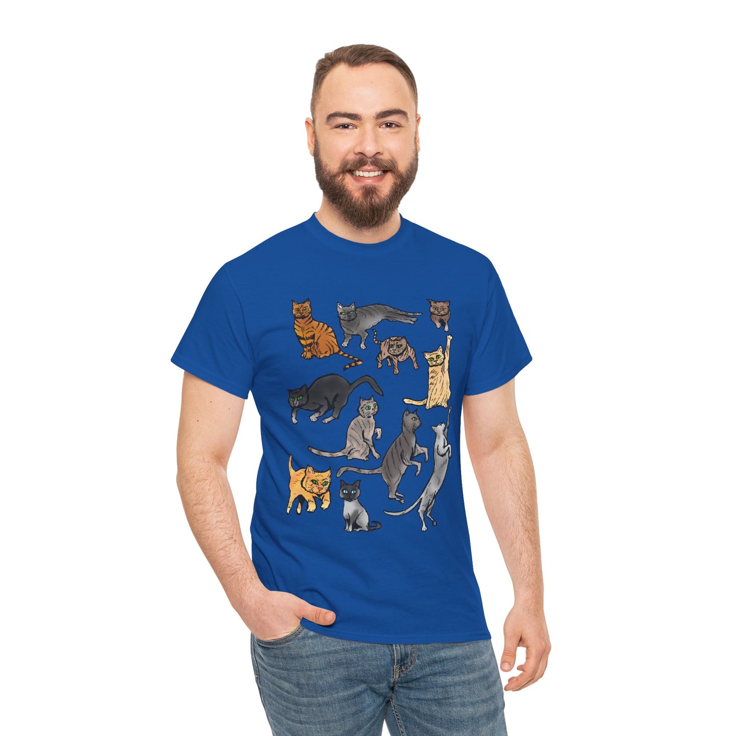 Cats Collage T-Shirt — Cute Cat Illustration Tee for Cat Lovers