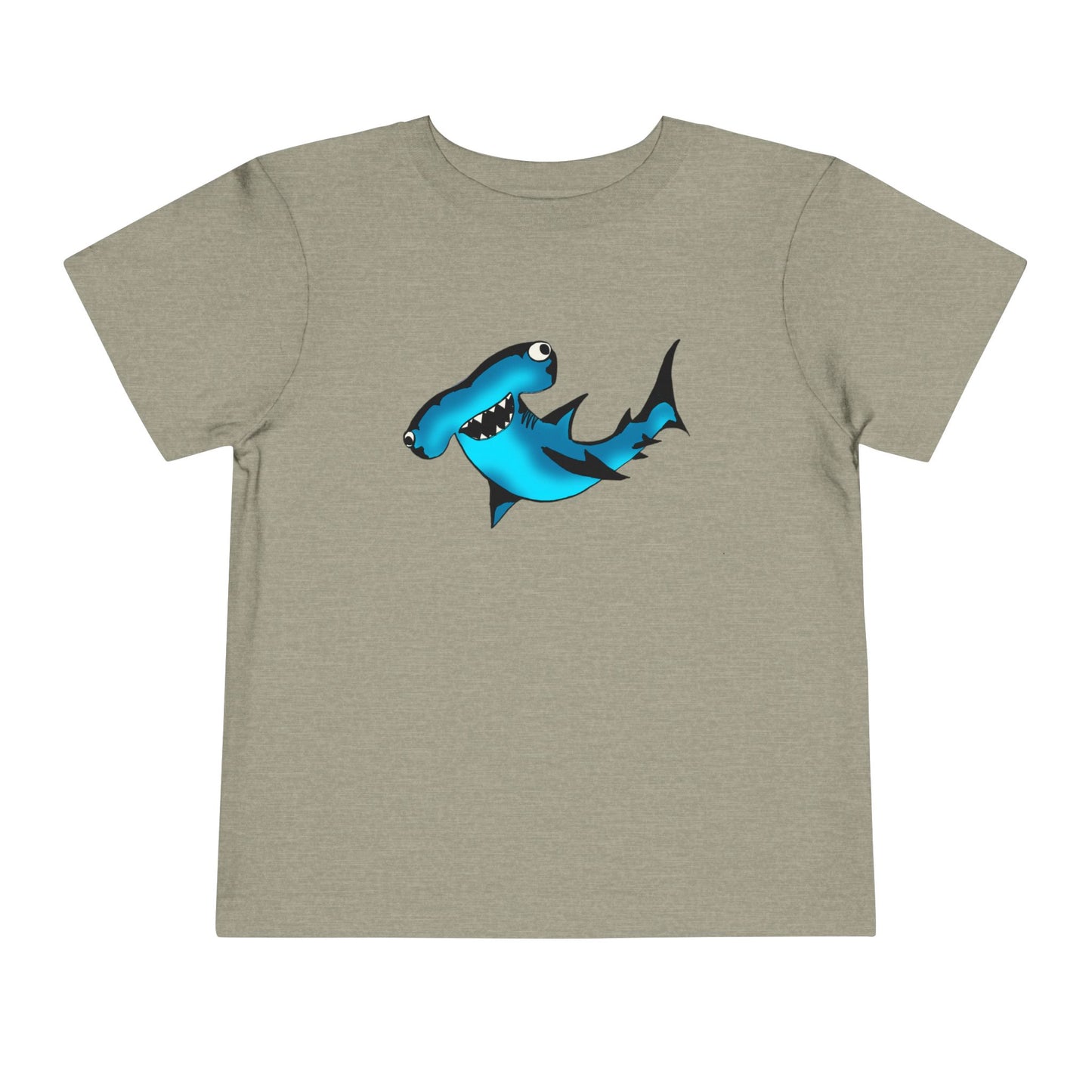 Toddler Shark Tee - Cute Blue Harley Hammerhead Graphic Kids Short Sleeve Shirt