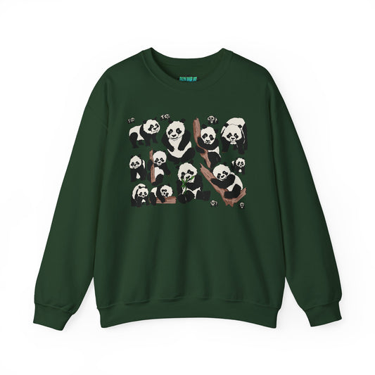 Cozy Panda Crewneck Sweatshirt - Soft Unisex Heavy Blend