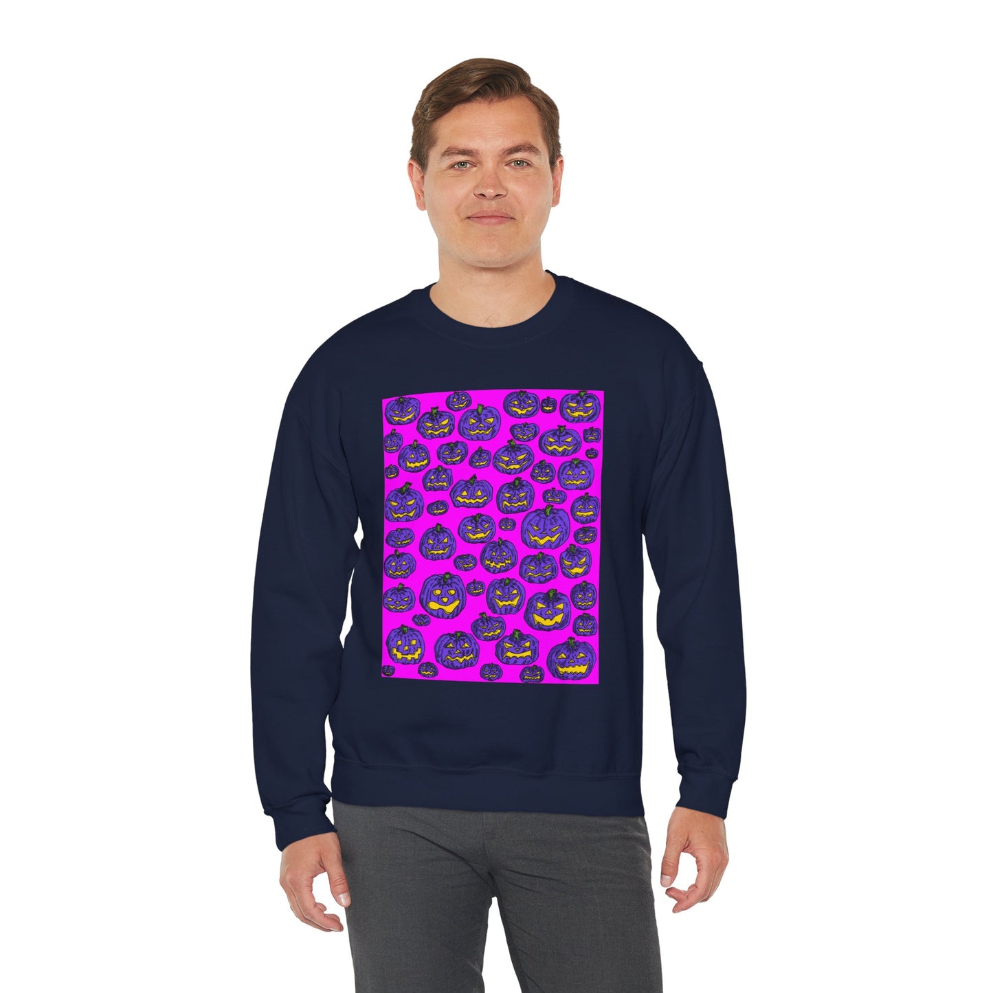 Halloween Pumpkin Crewneck Sweatshirt