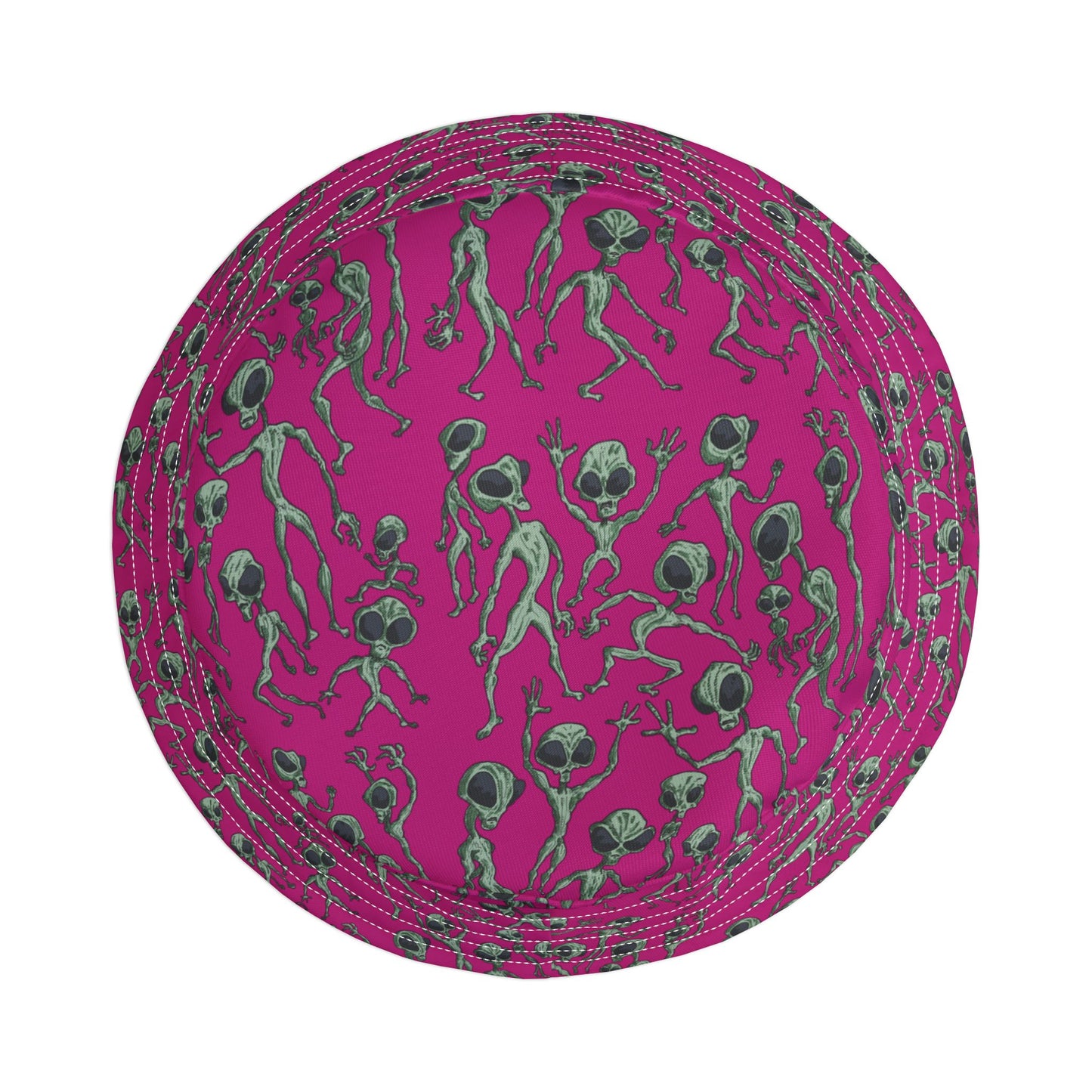 Vibrant Alien Dance Party Print Bucket Hat for Trendy Fashion Lovers, Unique Summer Accessory, Festival Gear, Fun Gift, Vacation Must-Have