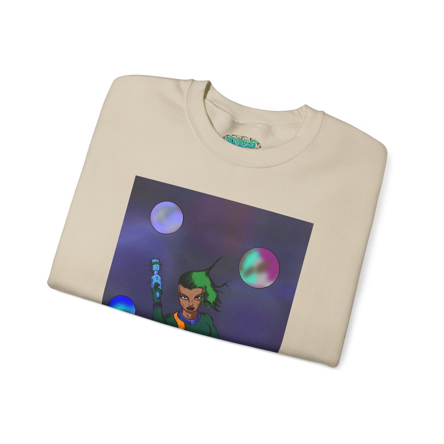 Cosmic Character Crewneck Sweatshirt – Fun, Unisex Design for Casual Style