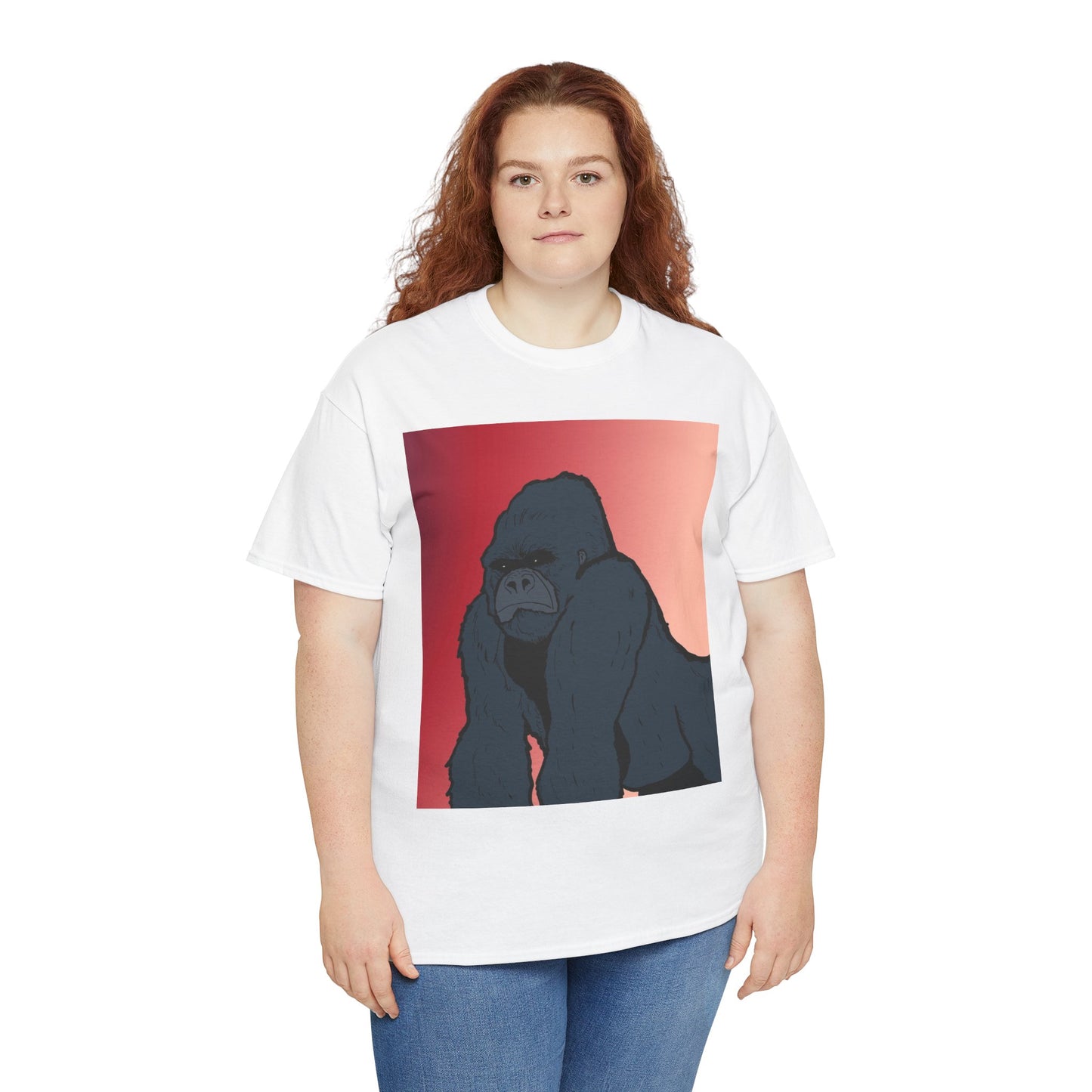 Gorilla Graphic Tee — Vintage Sunset Primate Illustration Shirt