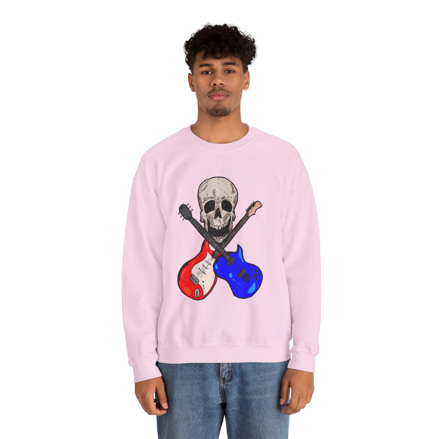 Skull and Guitar Crewneck Sweatshirt