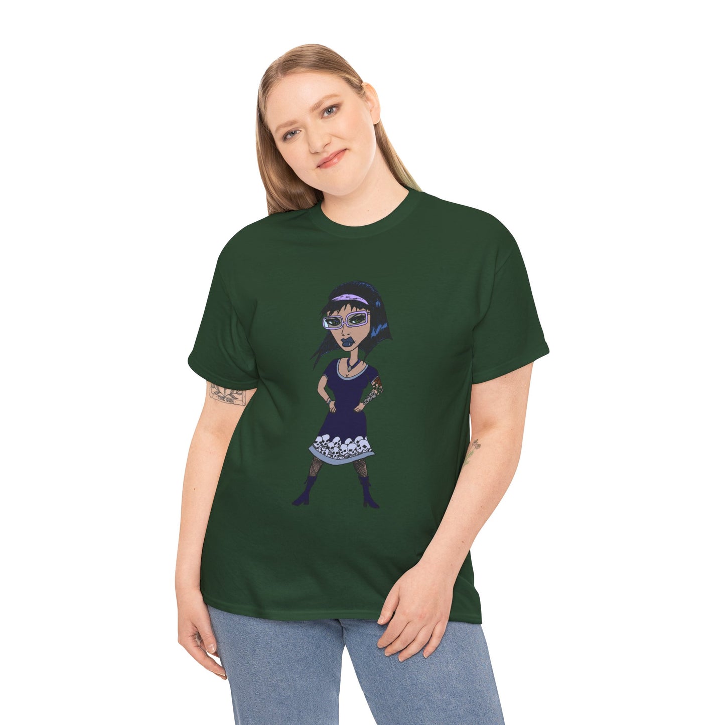 Gothic Doll T-Shirt — Retro Vampire Girl Graphic Tee