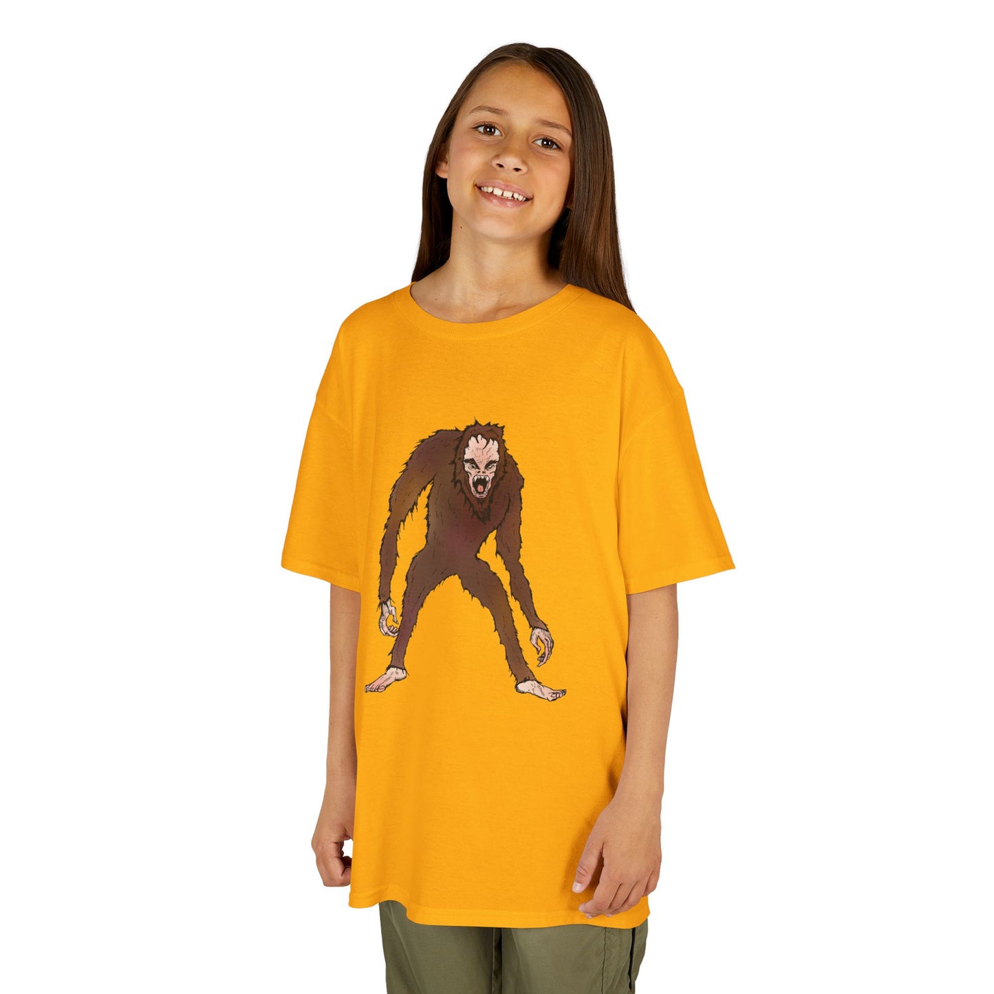 Kids Tee — Playful Sasquatch/Yeti Monster Graphic