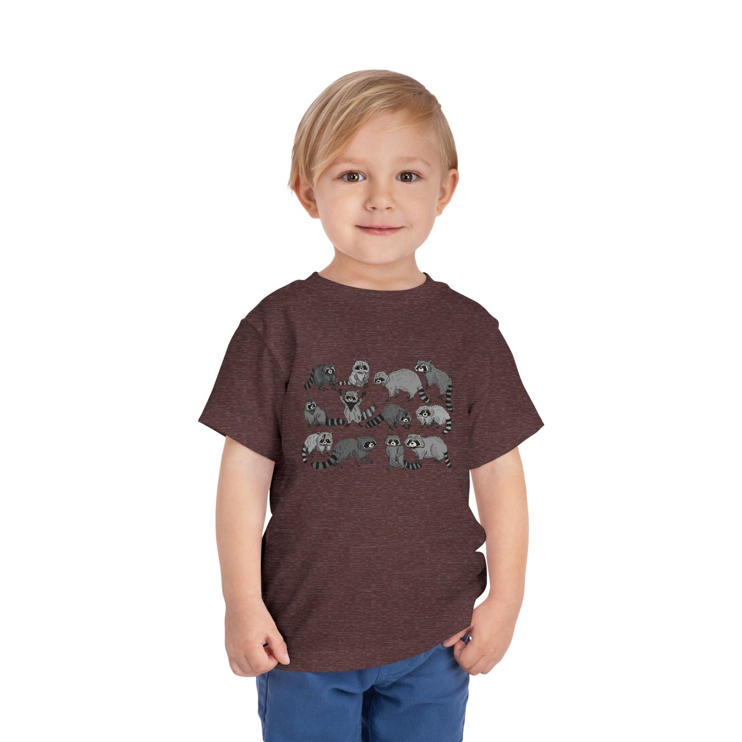 Toddler Tee — Playful Woodland Raccoon Crew Cute Kids Shirt