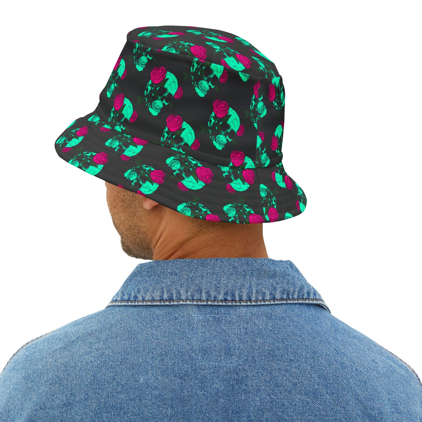 Gothic Skull Rose Bucket Hat - Trendy & Stylish Summer Accessory