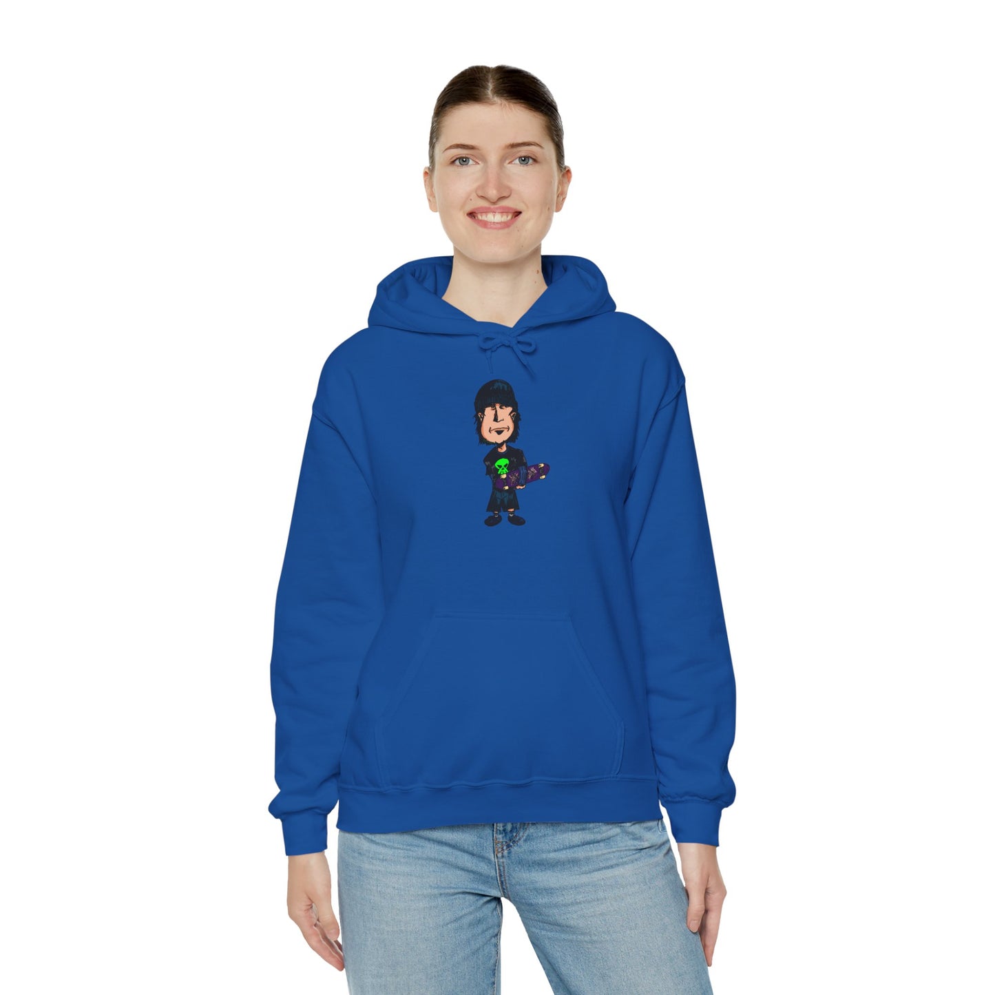 Rude Skater Dude Cartoon Hoodie – Skate Punk Sweatshirt