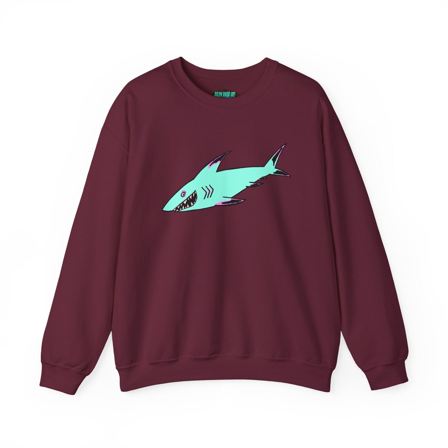 Charming Shark Graphic Sweatshirt - Unisex Heavy Blend™ Crewneck