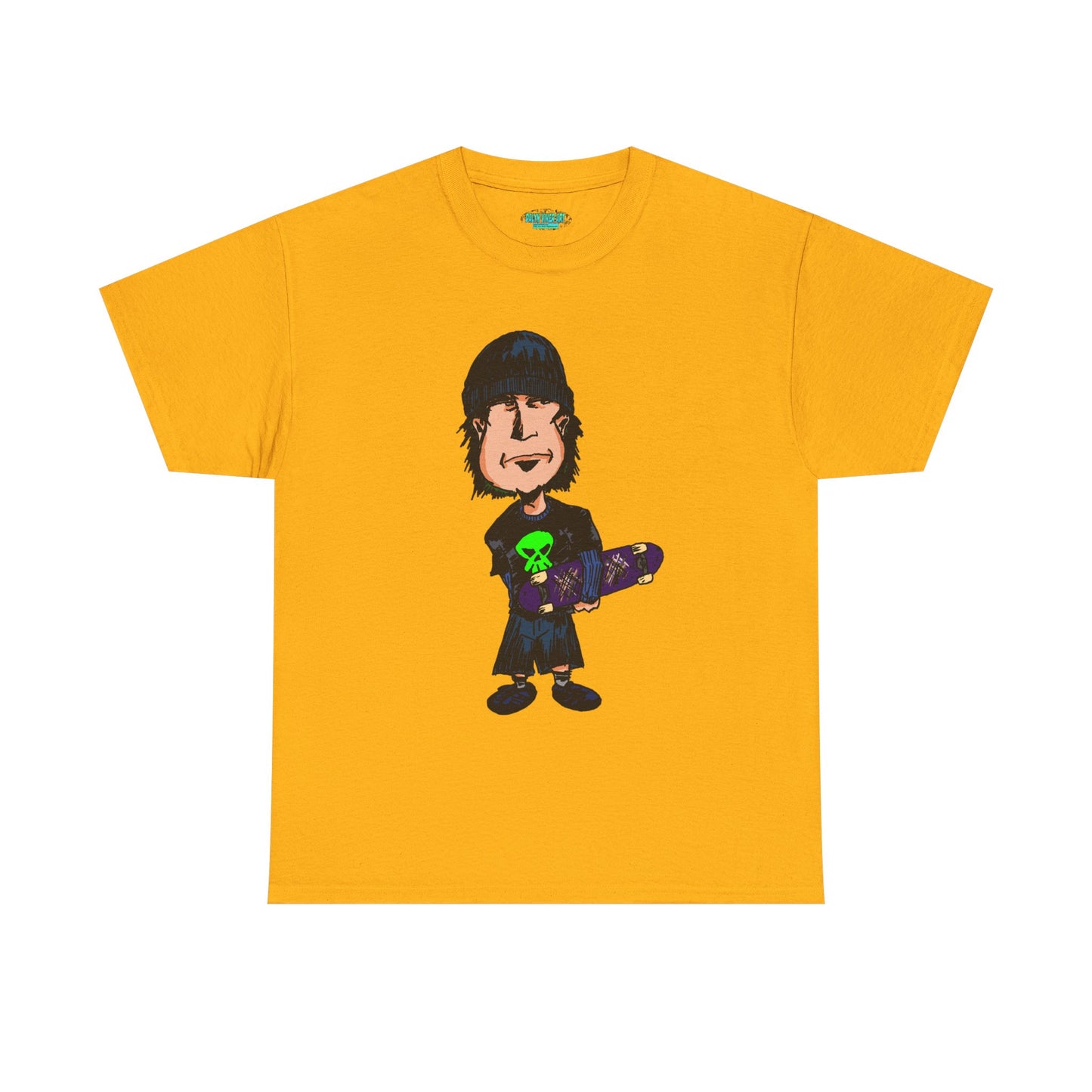 Rude Skater Dude - Skate Punk Cartoon Tee – Boy with Skateboard Graphic Shirt