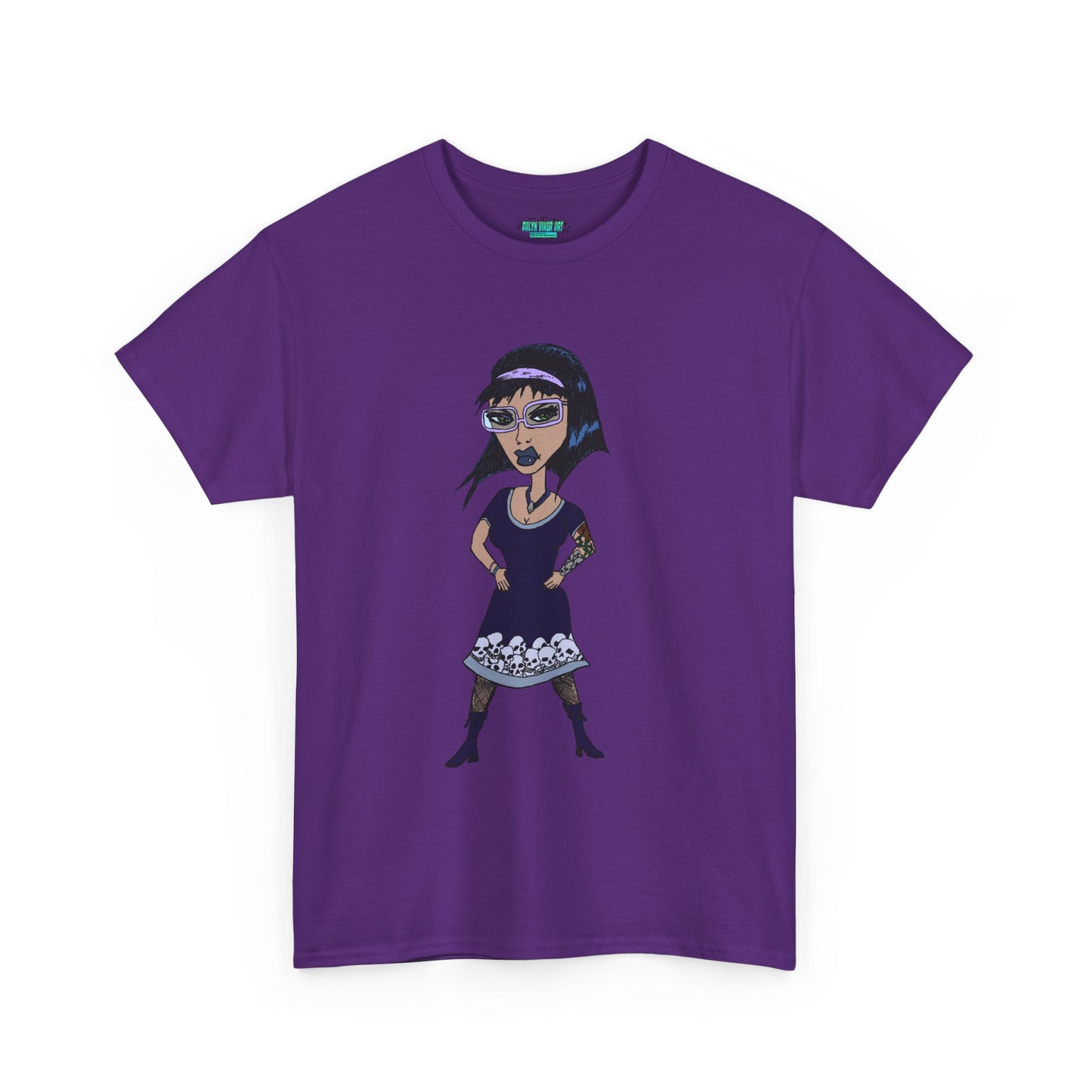 Gothic Doll T-Shirt — Retro Vampire Girl Graphic Tee