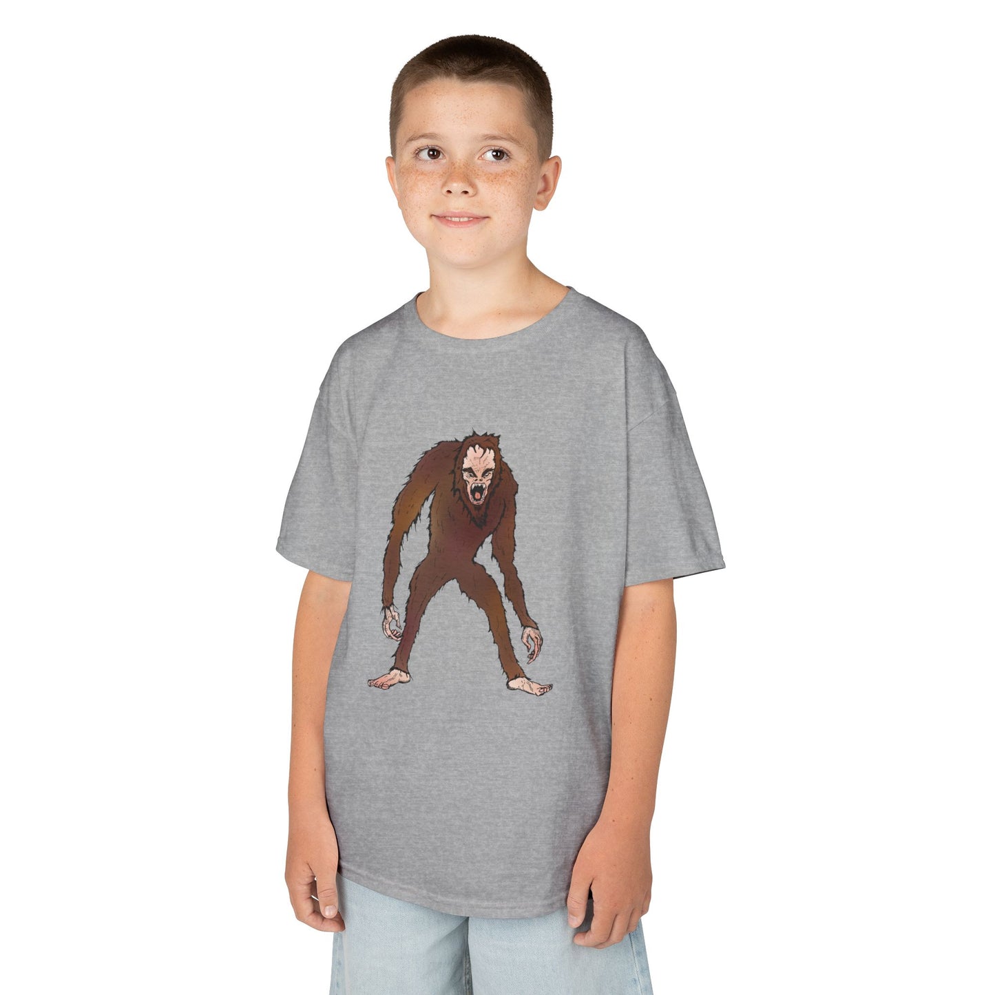 Kids Tee — Playful Sasquatch/Yeti Monster Graphic