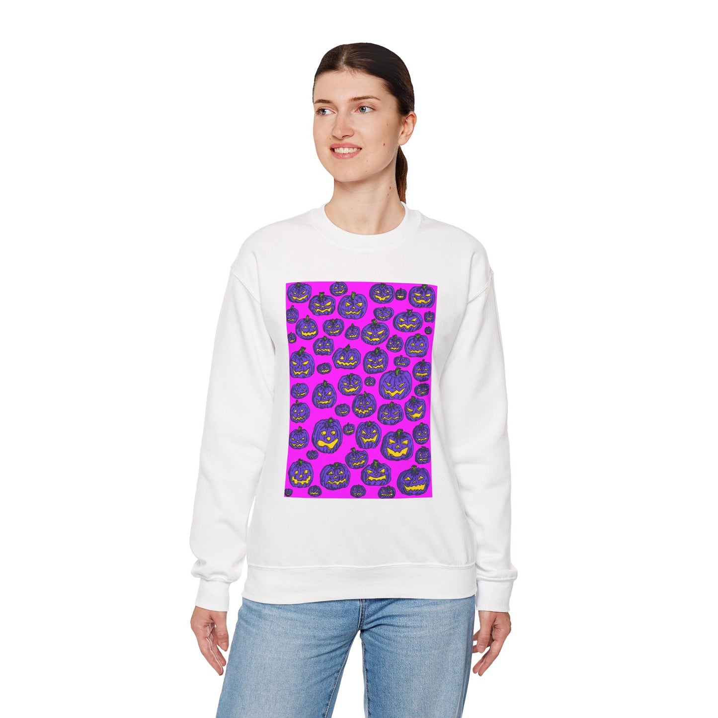 Halloween Pumpkin Crewneck Sweatshirt