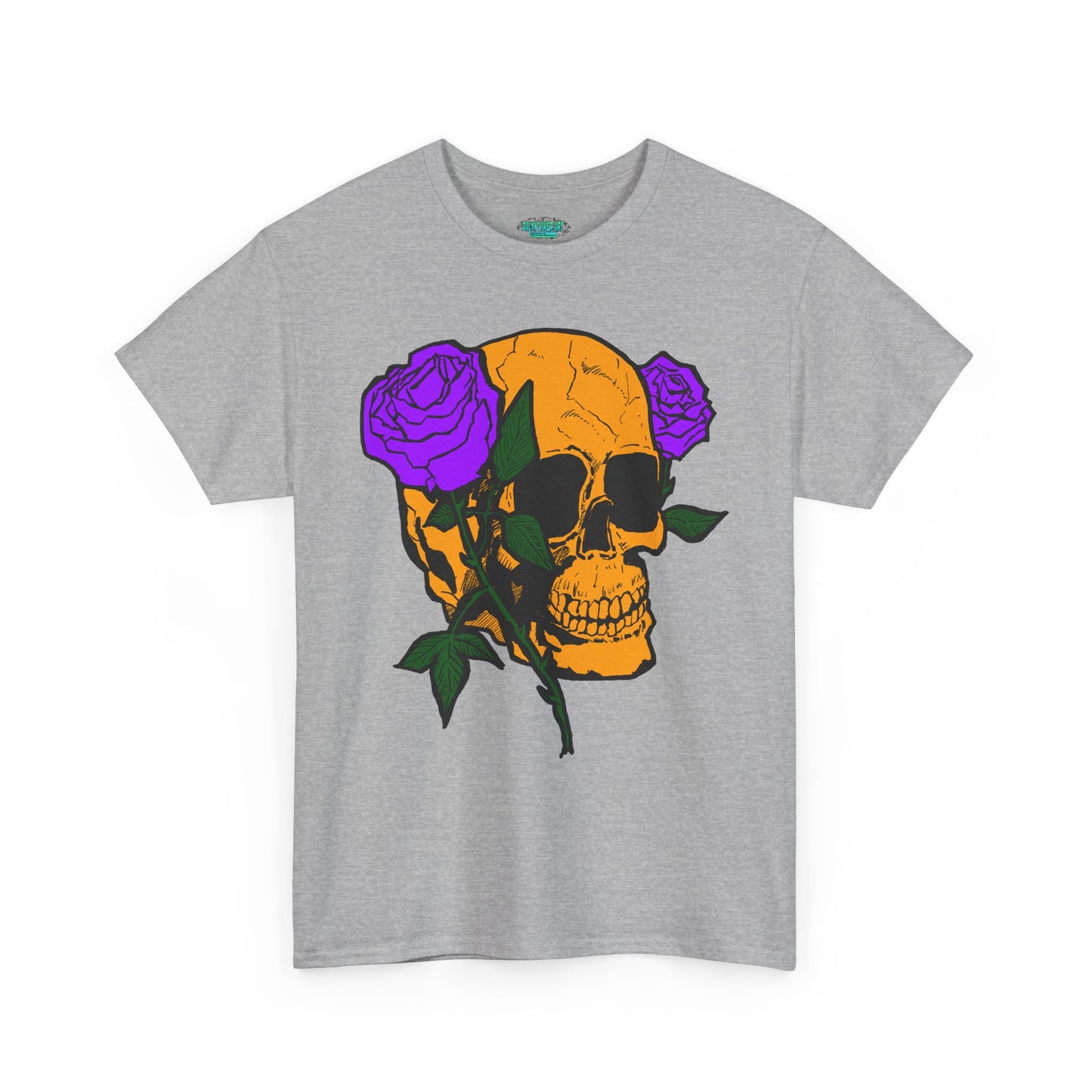 Skull and Roses Unisex Tee, Gothic Aesthetic Shirt, Vintage Graphic T-Shirt, Streetwear Essentials, Edgy Casual Wear