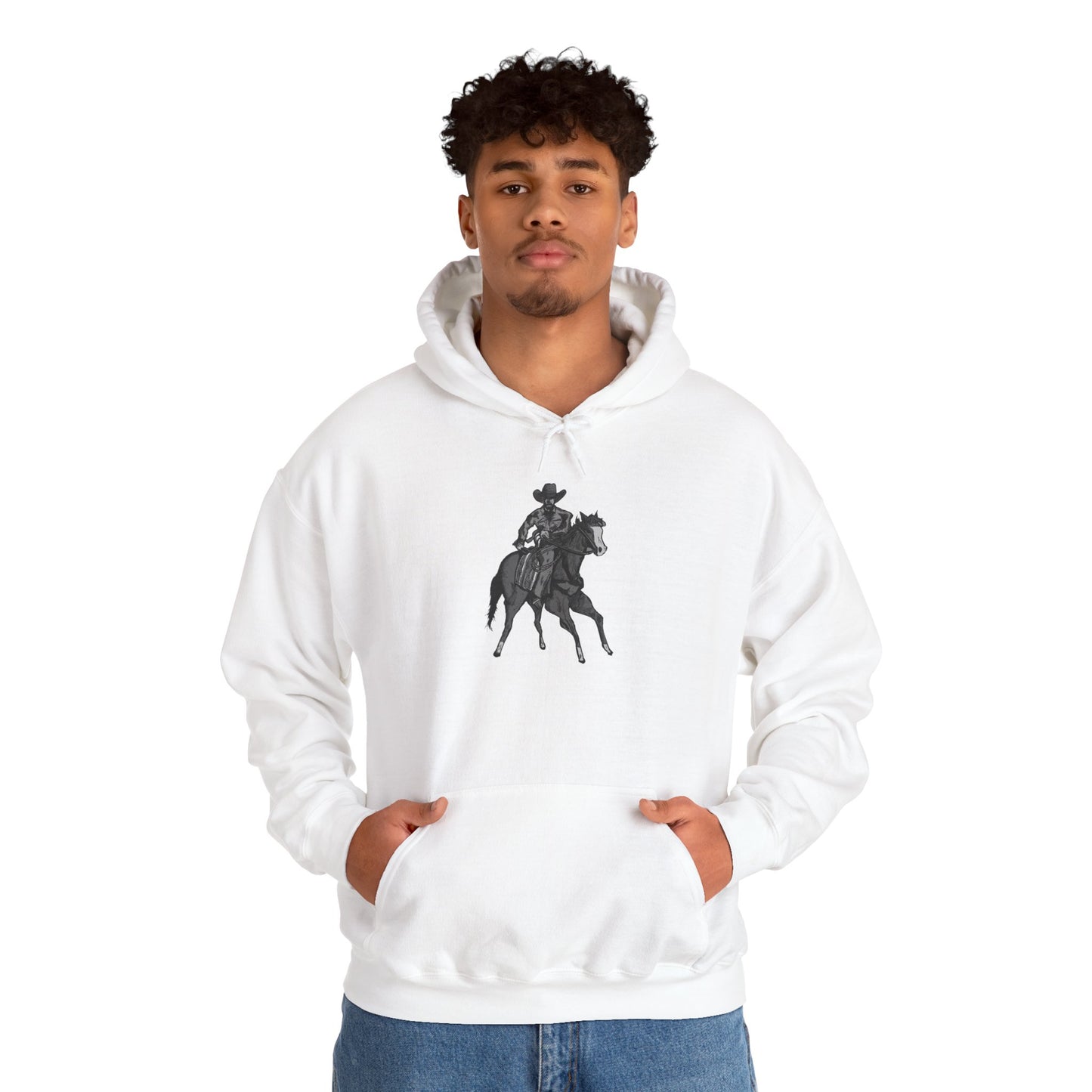 Horseback Rider Silhouette Hoodie – Western Equestrian Graphic Sweatshirt