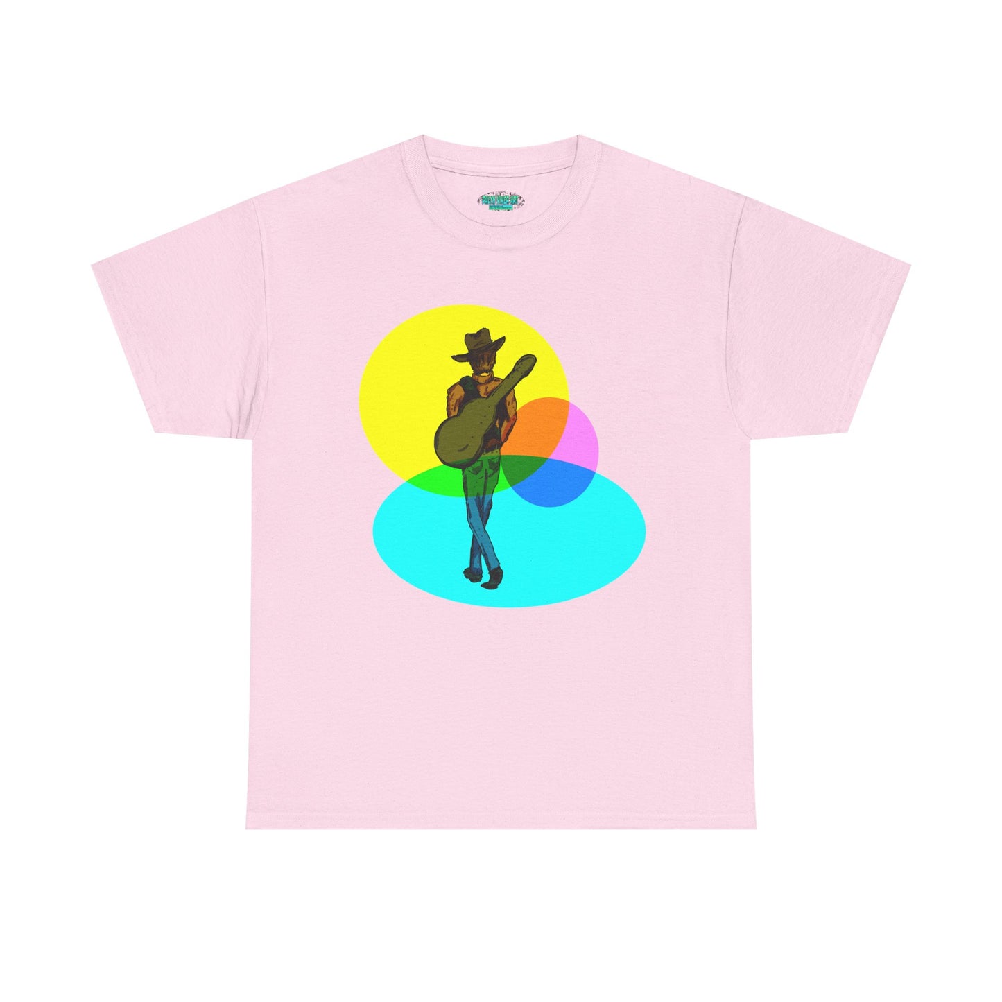 Cowboy Guitar Tee — Colorful Music T‑Shirt