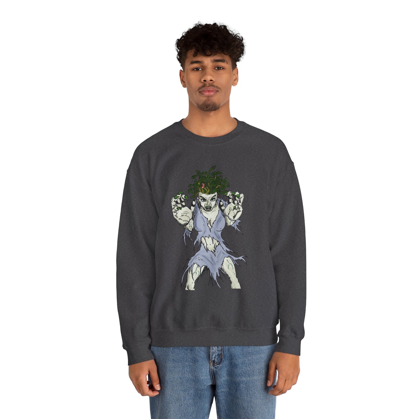 Medusa Inspired Unisex Heavy Blend Crewneck Sweatshirt