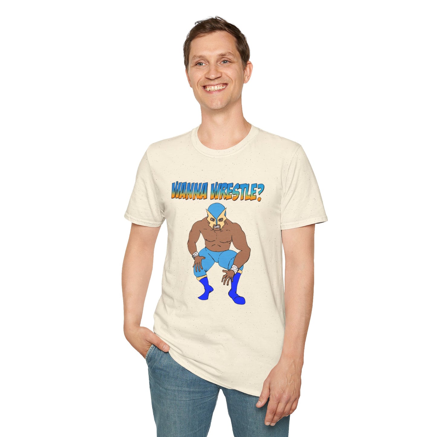 Wanna Wrestle? Unisex Softstyle T-Shirt