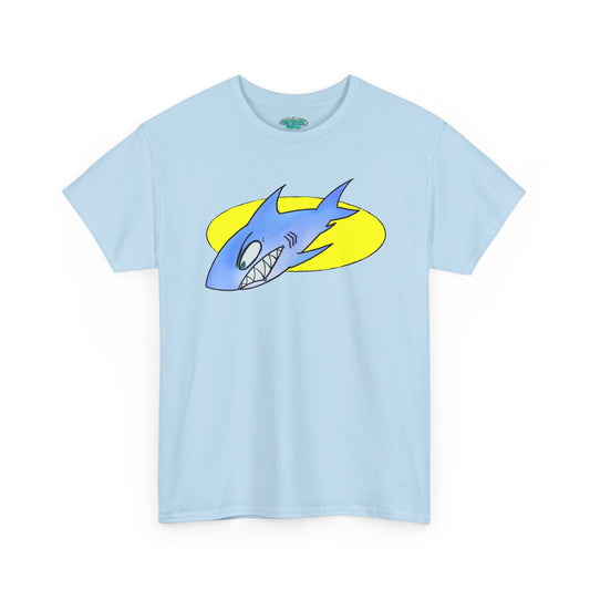 Whimsical Shark Graphic Tee, Ocean Lover Gift, Unisex Heavy Cotton Tee, Summer Casual Wear, Beach Day Outfit, Unique Graphic Shirt