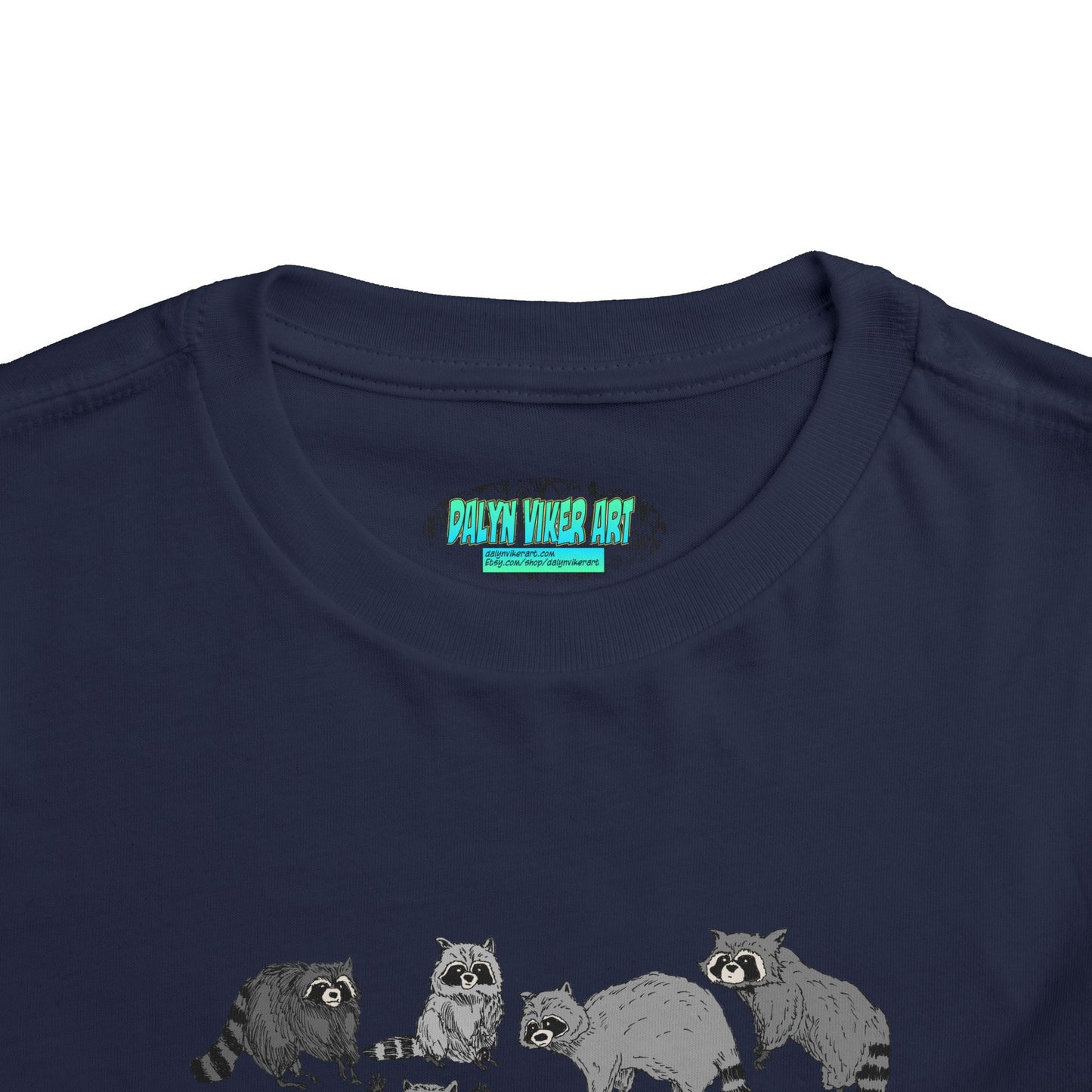Toddler Tee — Playful Woodland Raccoon Crew Cute Kids Shirt