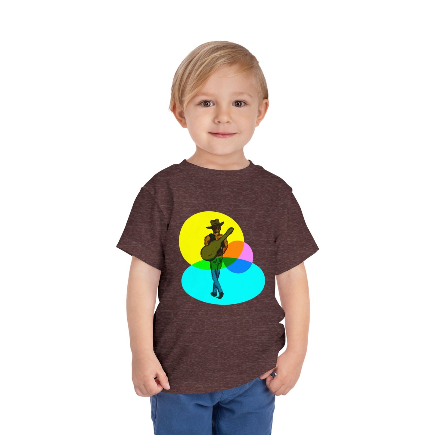 Toddler Tee — Colorful Cowboy Guitar Kids Shirt