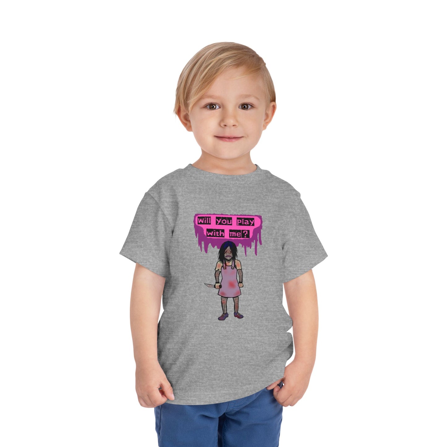 Toddler Tee - Evil Doll - Will You Play With Me