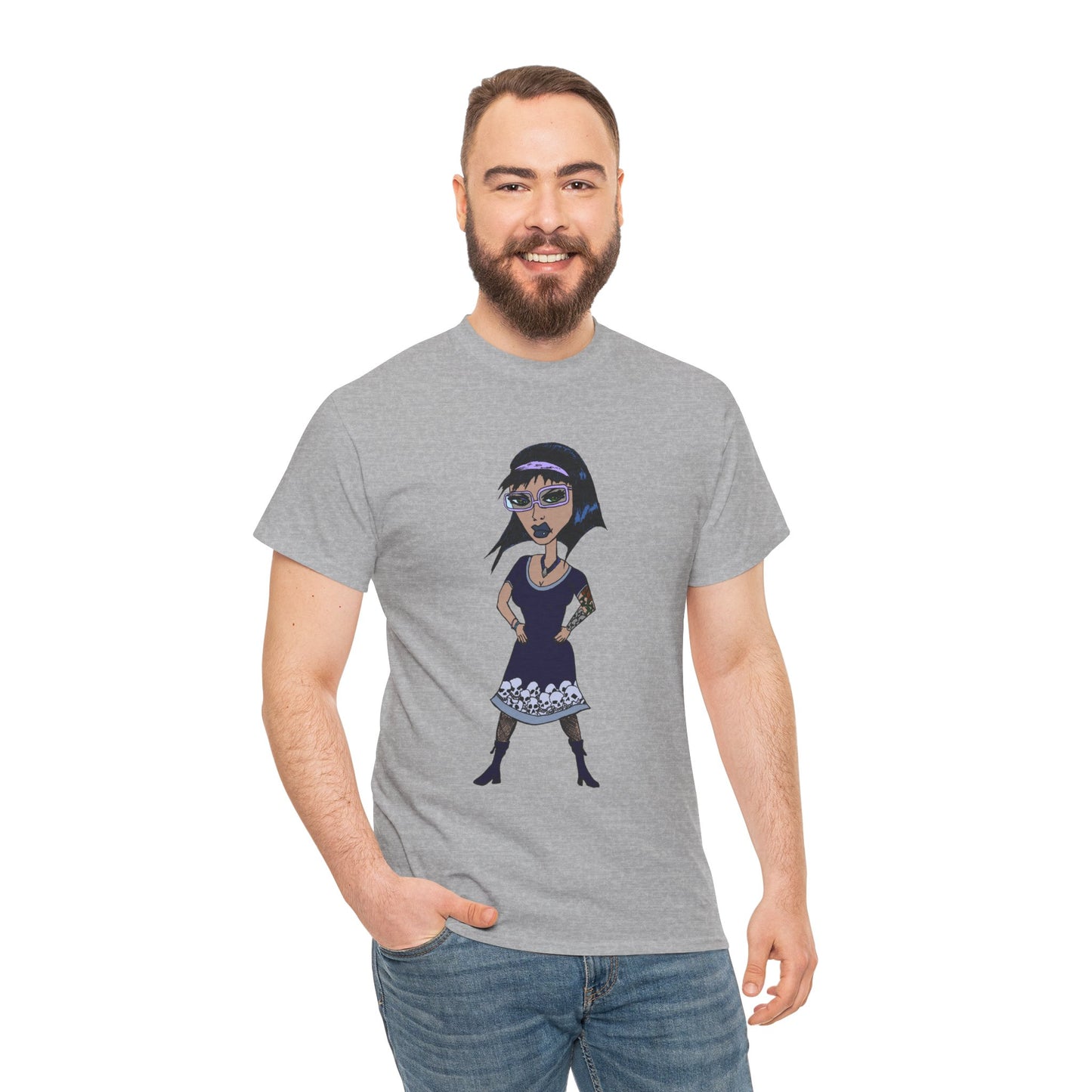 Gothic Doll T-Shirt — Retro Vampire Girl Graphic Tee