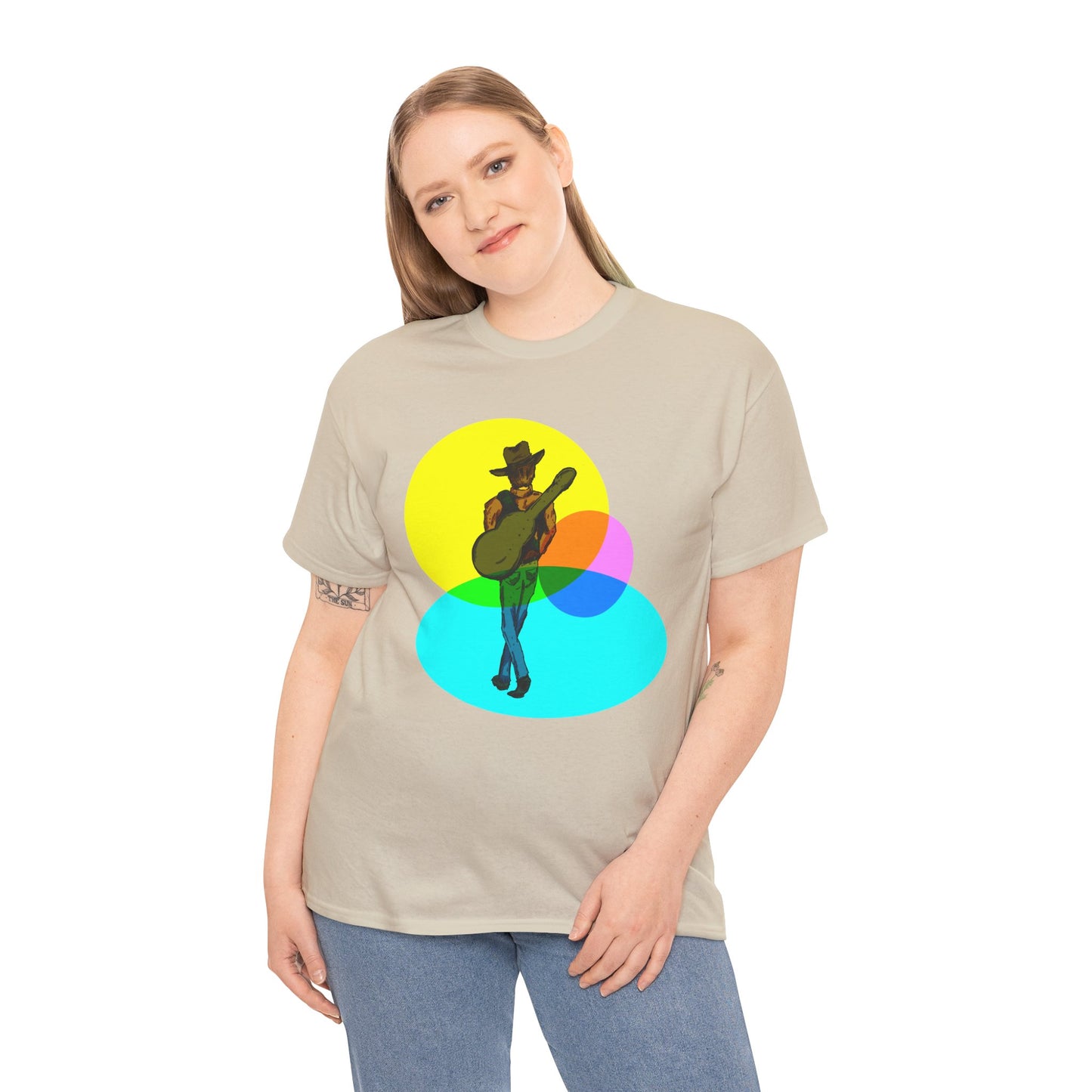 Cowboy Guitar Tee — Colorful Music T‑Shirt