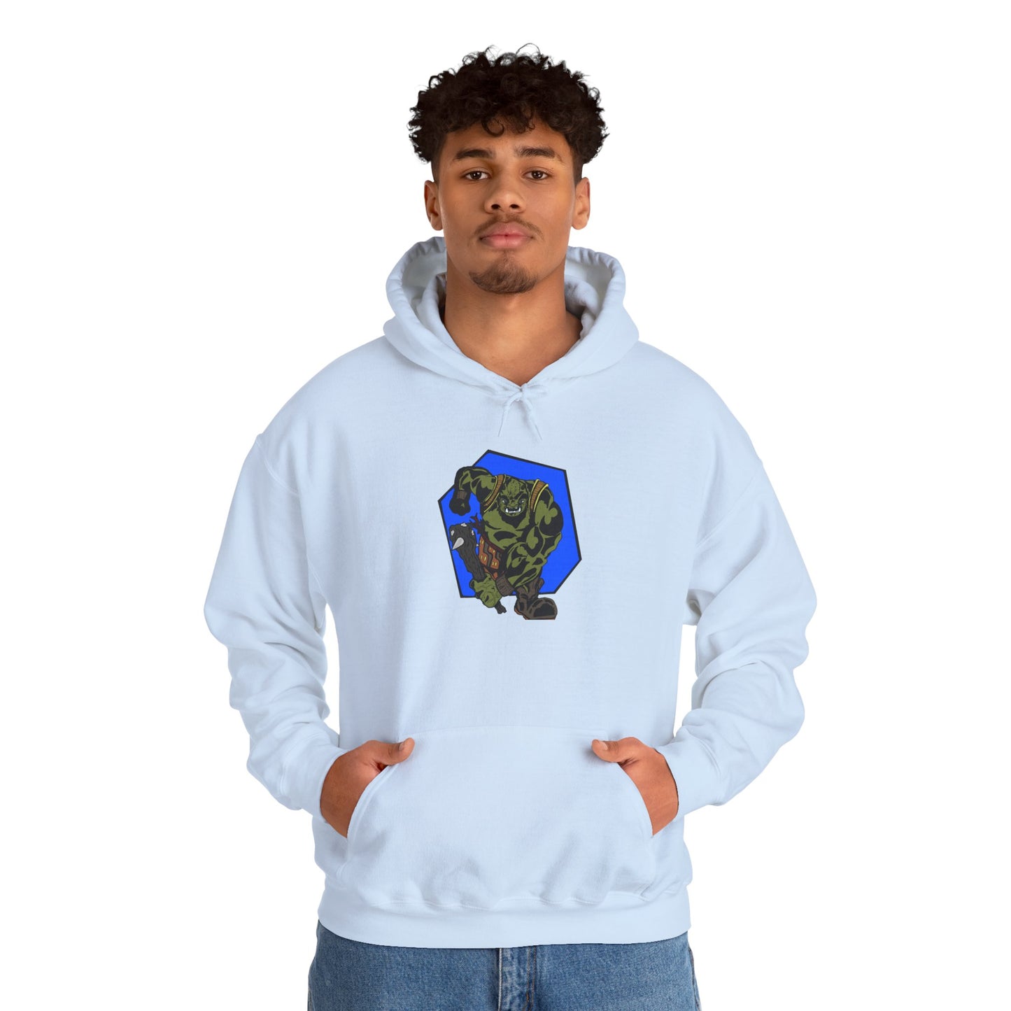 Heroic Monster Hooded Sweatshirt, Cozy Casual, Gift for Gamer, Geek Wear, Unisex Hoodie, Birthday Present, Halloween Style