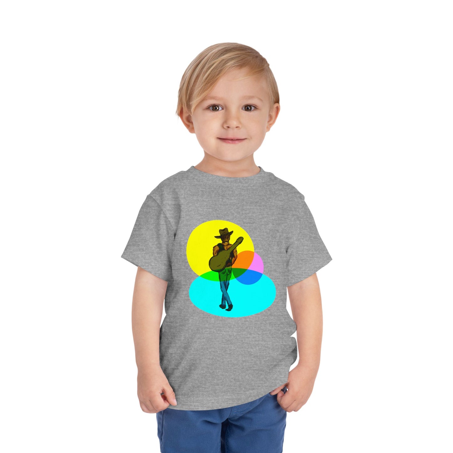 Toddler Tee — Colorful Cowboy Guitar Kids Shirt