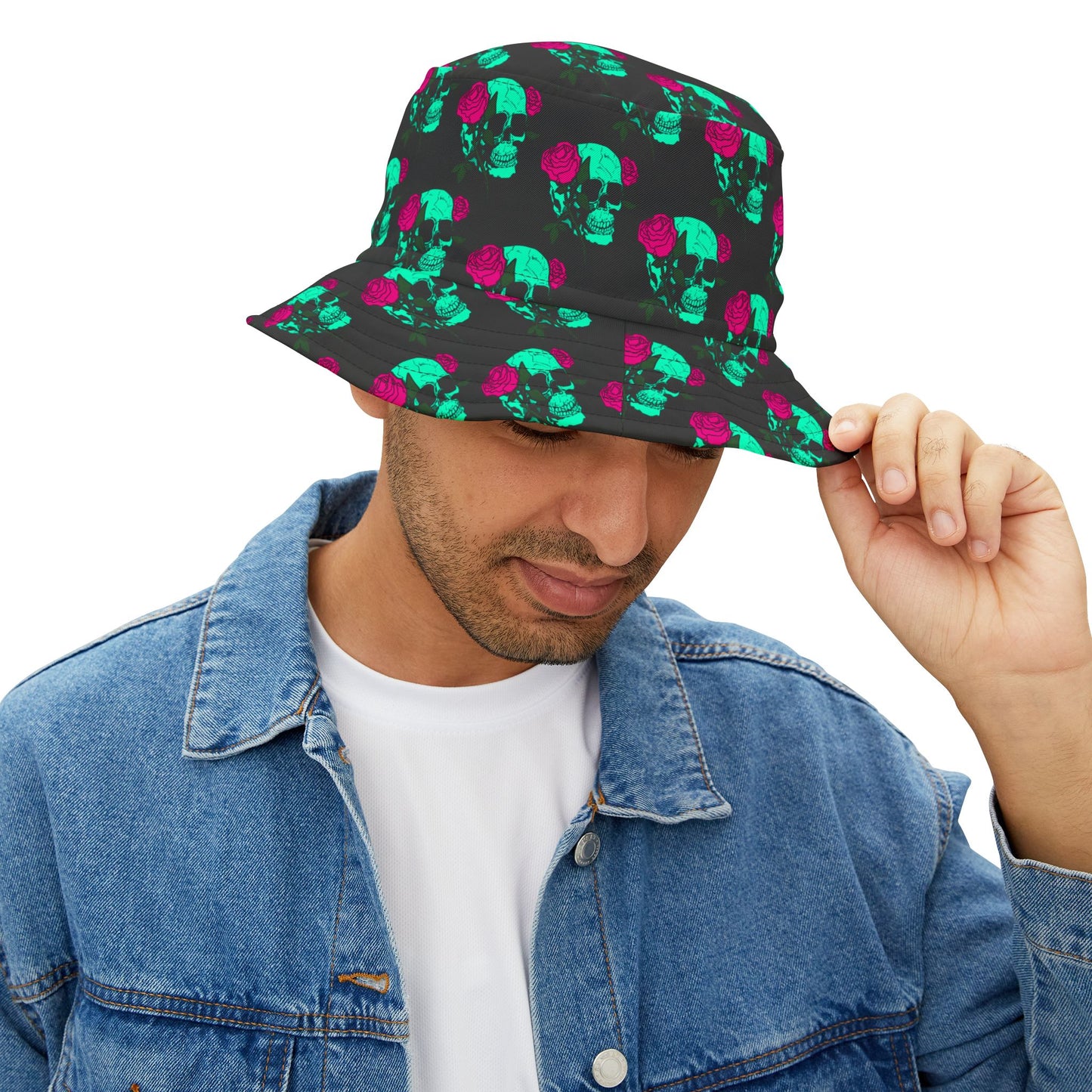 Gothic Skull Rose Bucket Hat - Trendy & Stylish Summer Accessory