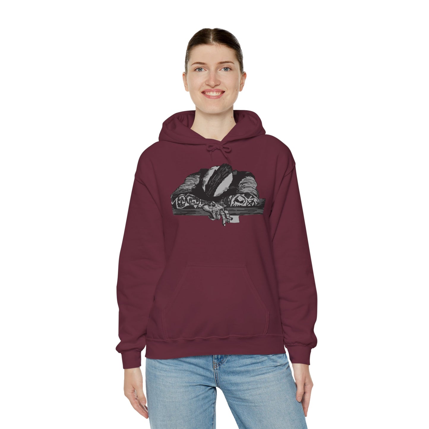 Punk and Done Unisex Hoodie with Artistic Design, Cozy Streetwear, Graphic Sweatshirt for Casual Vibes, Perfect Gift for Any Occasion